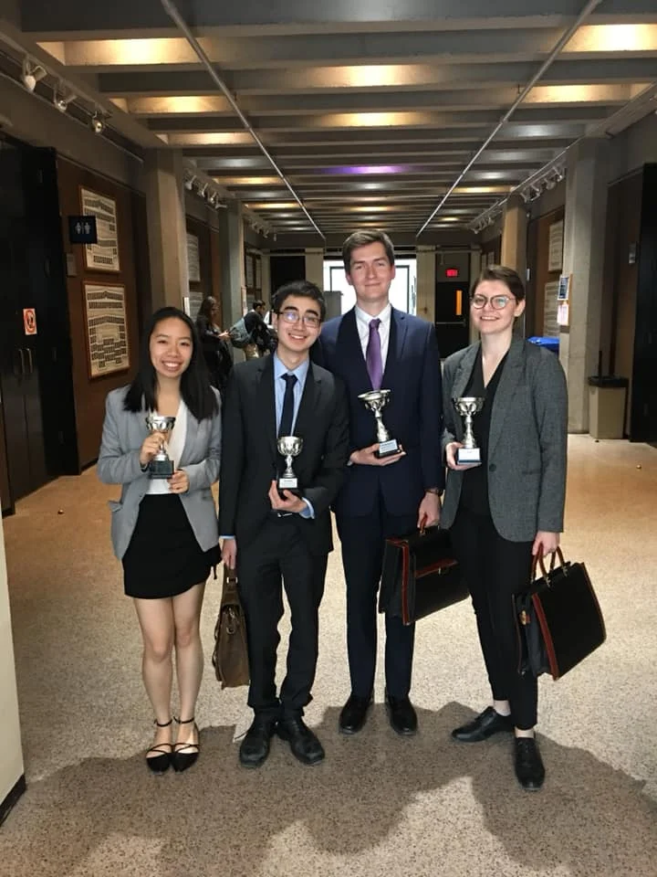 McGill Cup 2019 Champions Ema Ibrakovic & Stefan Rus (right) Finalists Andrea Ho & David Baldridge Left)