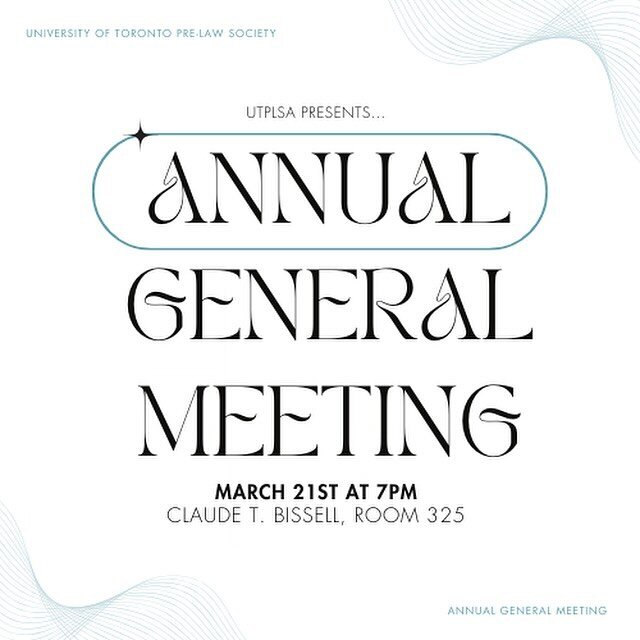 We invite all of our general members to come to our AGM on March 21st at 7PM! We will be presenting information about elections, and more, and we&rsquo;d love to have all of you there!