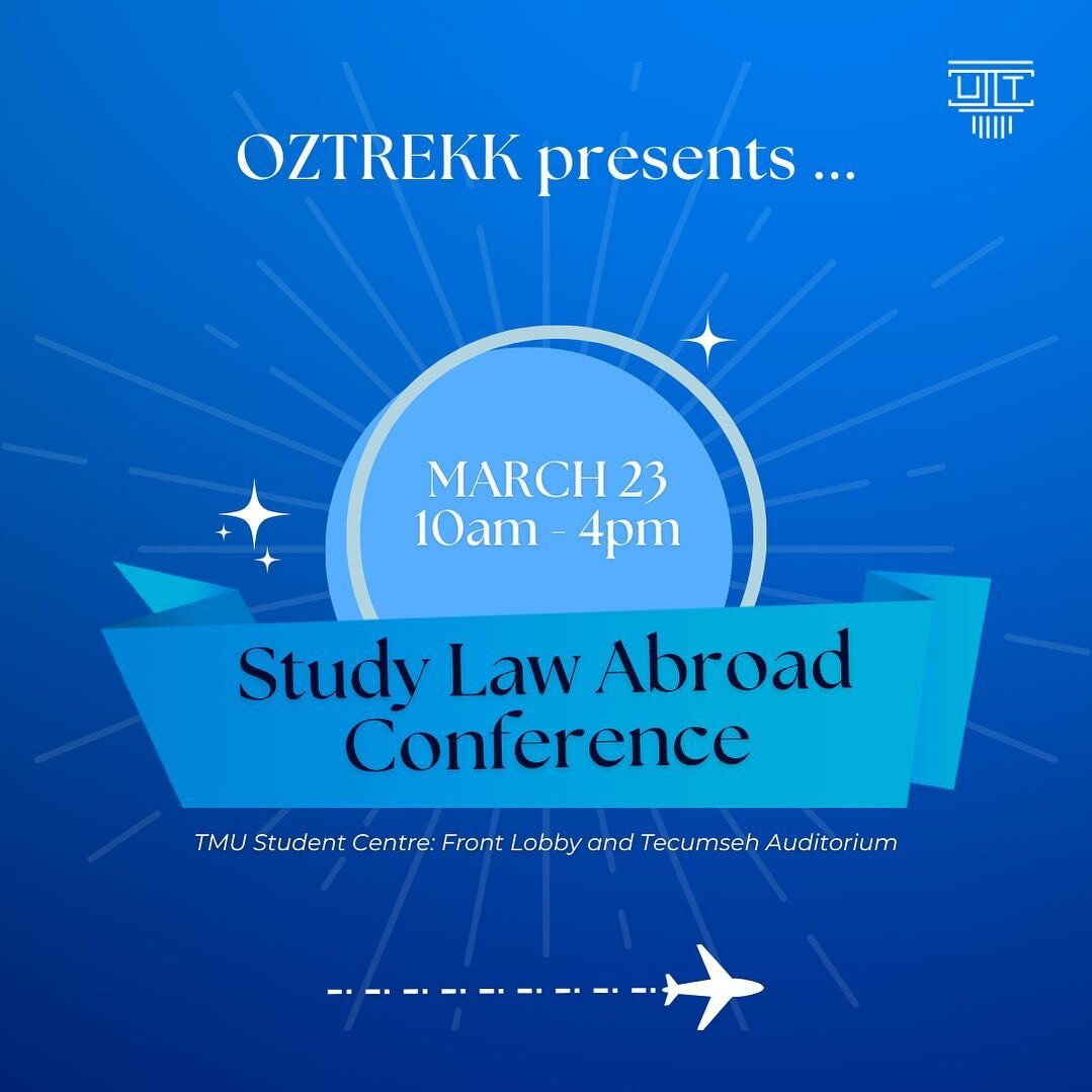 Interested in studying law outside of Canada? Join UTPLS and OzTrekk for our event on March 23. Registration is required through the link in our bio ✨