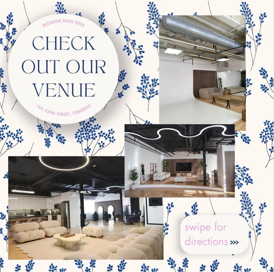 Curious about our off-campus venue for the spring semi-formal? located 5 minutes away from Osgood station, our venue is going to be decorated to our spring-inspired theme, Blossom Bash. Enjoy light refreshments and strike a pose at our theme-inspired