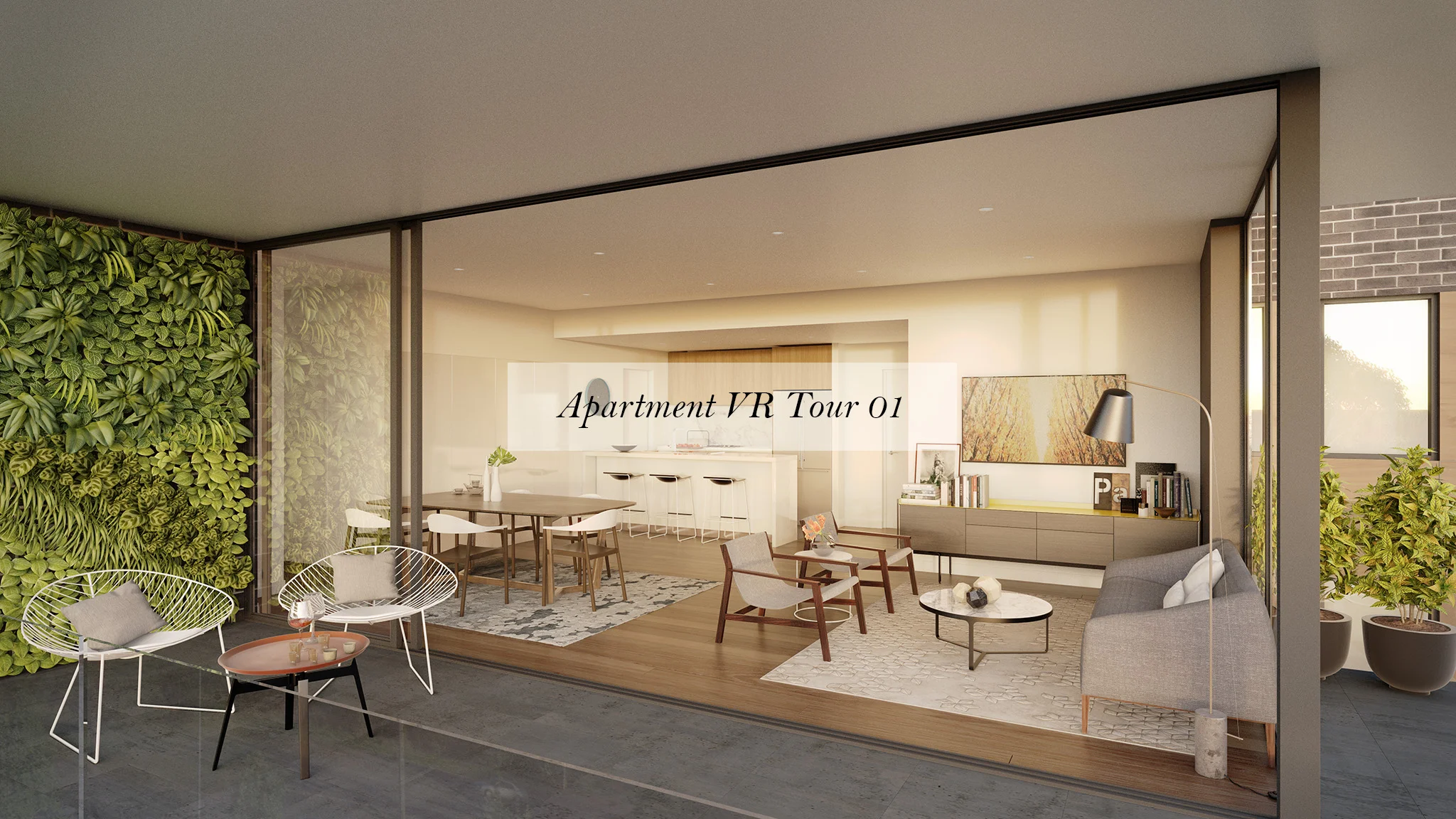 Click here to view the Apartment 01 VR tour. The tour will open in a new window. When this window opens, you will have the option to click on the VR icon, and using your favourite VR views (eg Google Cardboard), and enjoy the tour. 