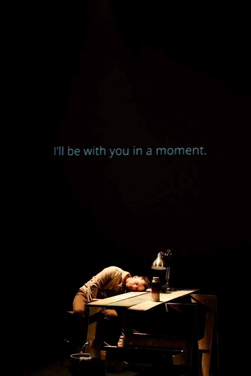  Impulse Theatre 2023 Presentation  Writer, creator, performer - Andrew Barrett  Director - Stewart Legere  Set and Costume Design - Patricia Reilly  Projection Design - Amber Back  Lighting Design - Nicole Malcolm  Projection Stills - Mackenzie Lawr