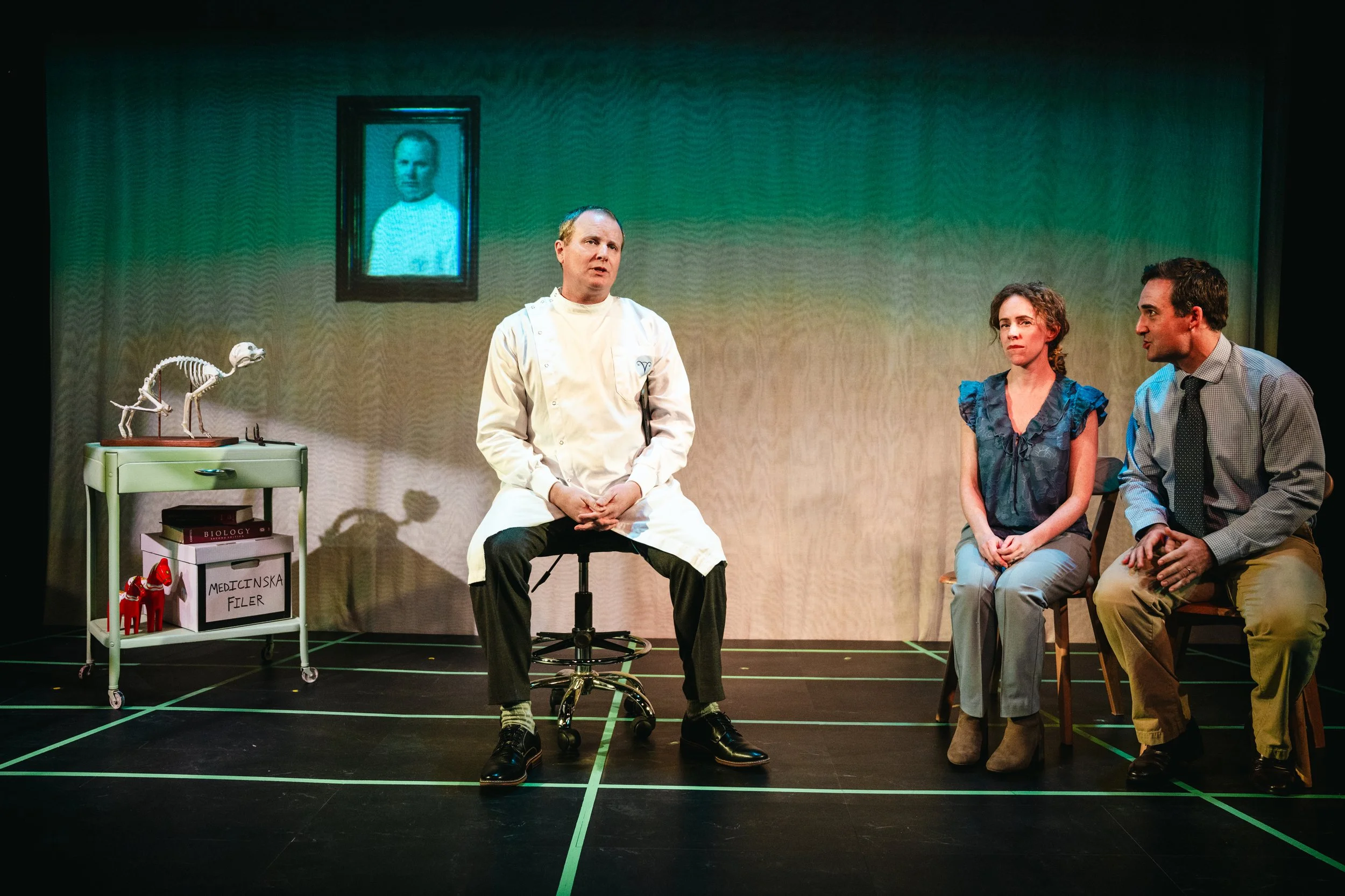   Here For Now Theatre   Director - Marie Farsi  Set and Costume - Patricia Reilly  Lights - Louise Guinard  Projection Design - Jonah Luscombe  Production Stills - Ann Baggley   Cast:   Maggie Huculak - Nurse Bitta Fiona Mongillo - Flora Tyrone Sava