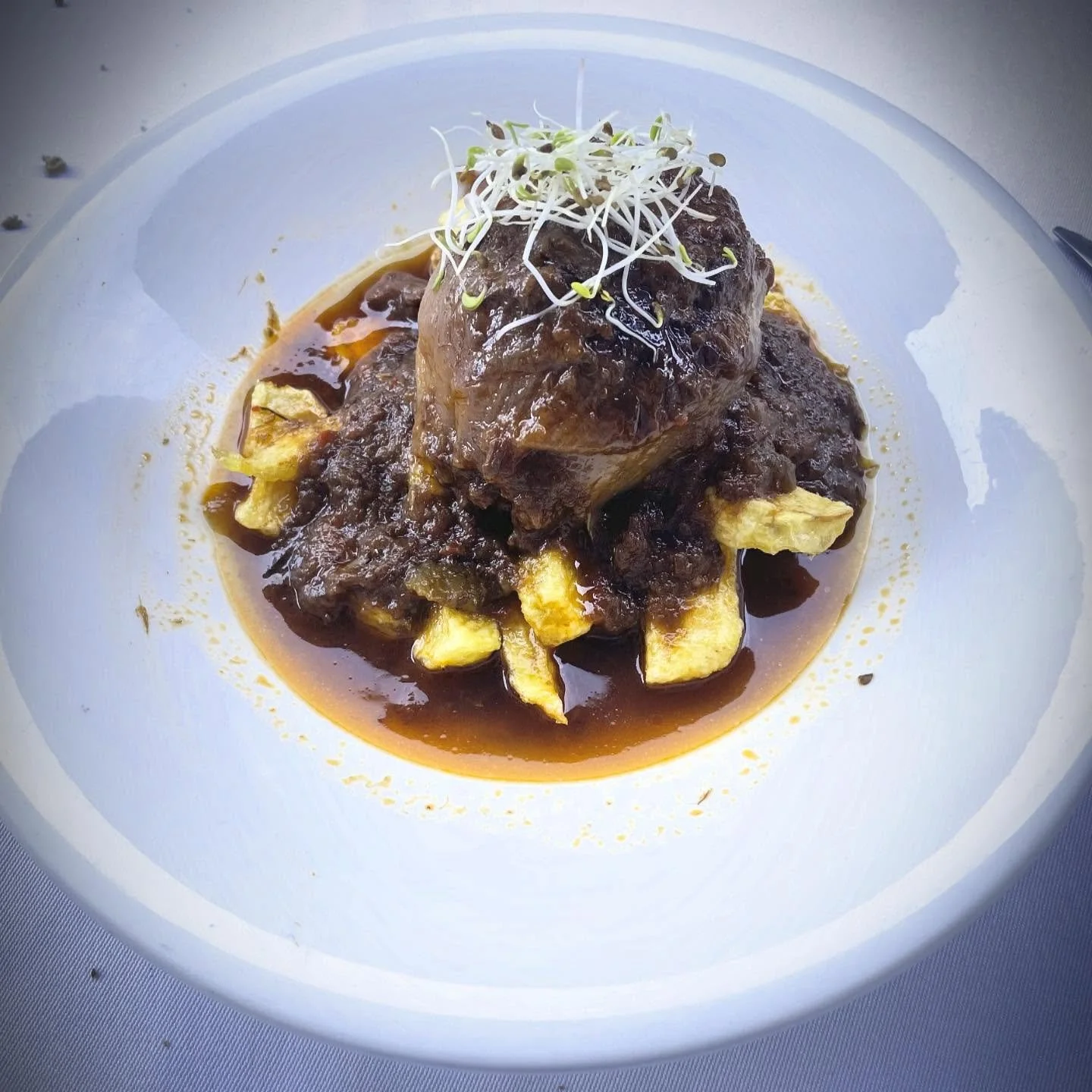 Atypical Typical. A traditional stuufed onion  dish, typical of the mining area, in the hands of a good chef, is anything but typical. #NorthernSpain #food #foodie #Spainfood #Spainfoodie #foodtour #foodietour #SpainTour #privatetour #customtours
