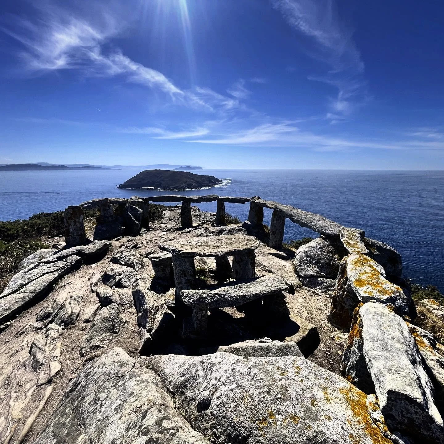 360 Granite Picnic, Quite the picnic spot.  #islands #ocean #mountains #landscape #landscapephotography  #NorthernSpain #customtours #privatetour #SpainTour