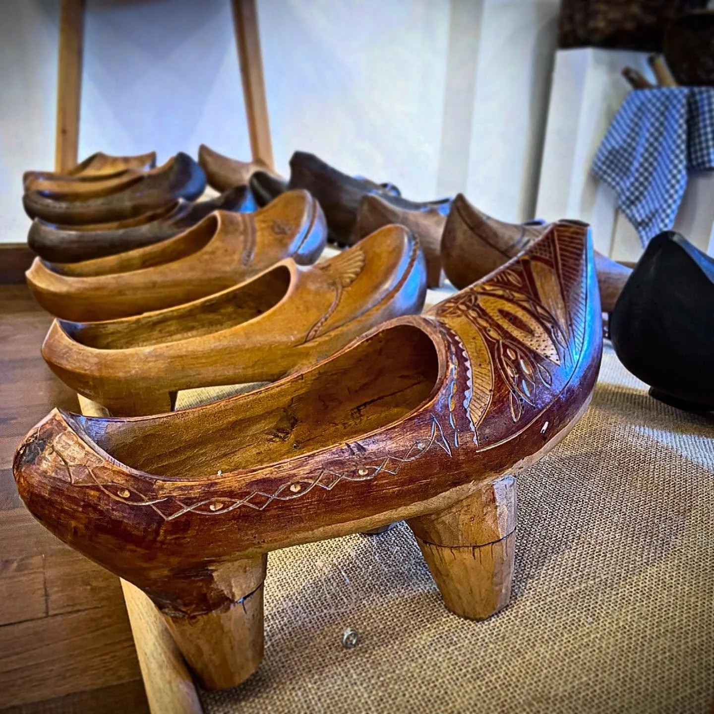 High Heals, and Toes.  Got mud, snow and manure? Not a problem with traditional footwear.  What your size? #NorthernSpain #traditionalculture #ethnography #footwear #woodenshoes #woodworking #customtours #privatetour