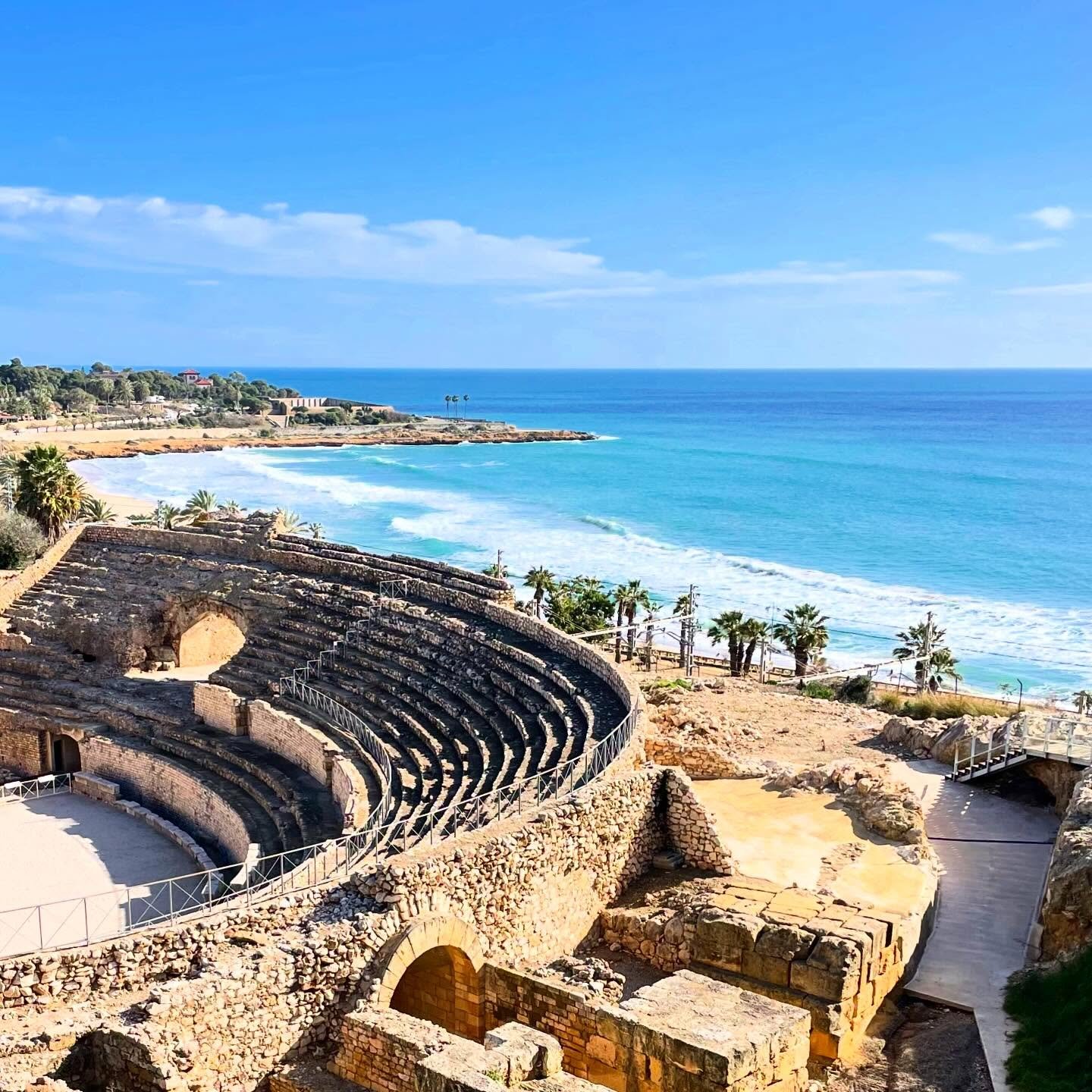 Seaside Games. The Romans knew how to do it up right.  Watch a gladiator competition then go for a swim at the beach.  #Romanhistory #romanamphitheatre #Spaintour #customtours #privatetour