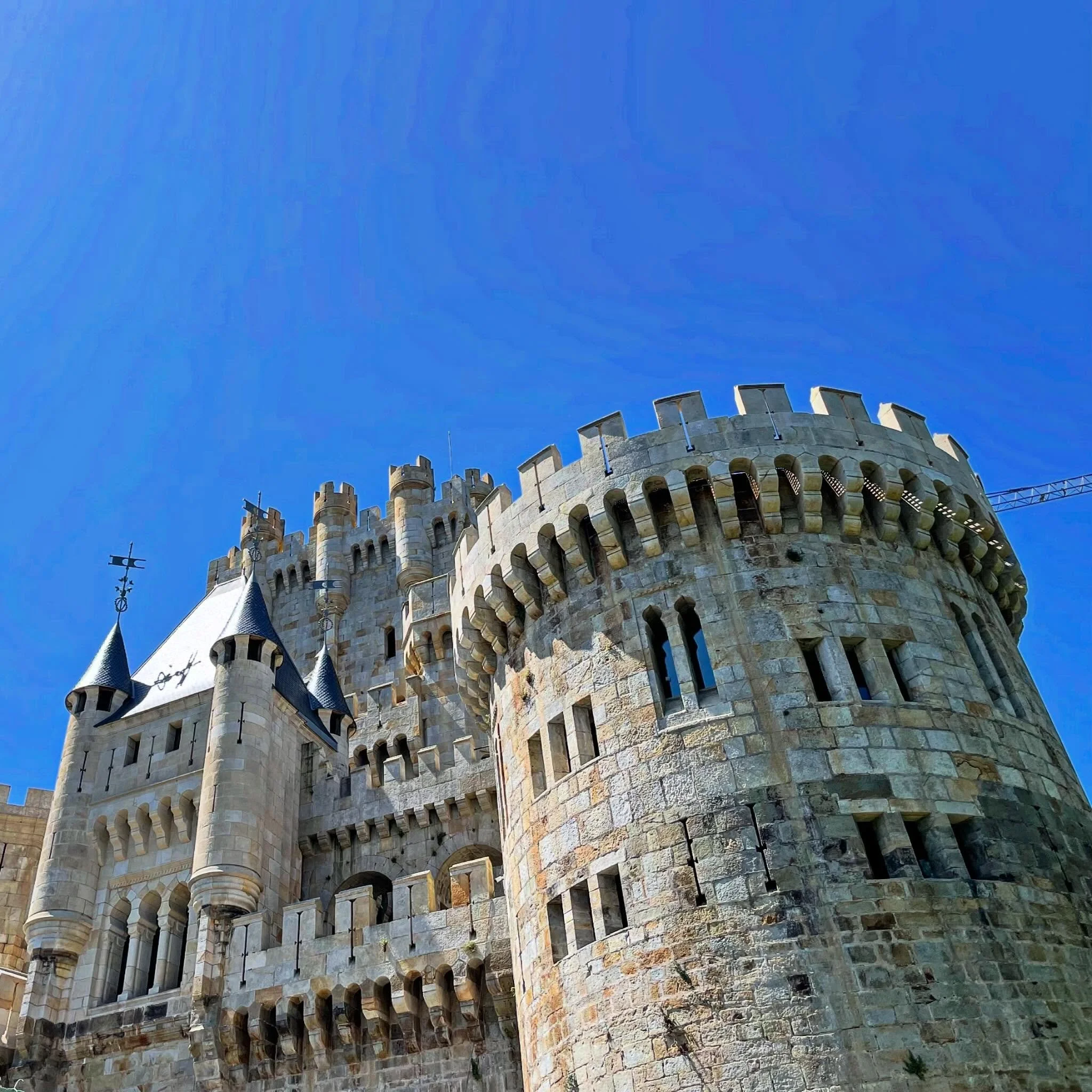 Remodeling the Past. Layers of updates. XXI c. restoration/remodel underway of a XIX c. Marquis&rsquo; palace, built on the remains of a XV c. nobleman&rsquo;s fortress expanded from the family&rsquo;s original XIII c. medieval defensive tower.  #his