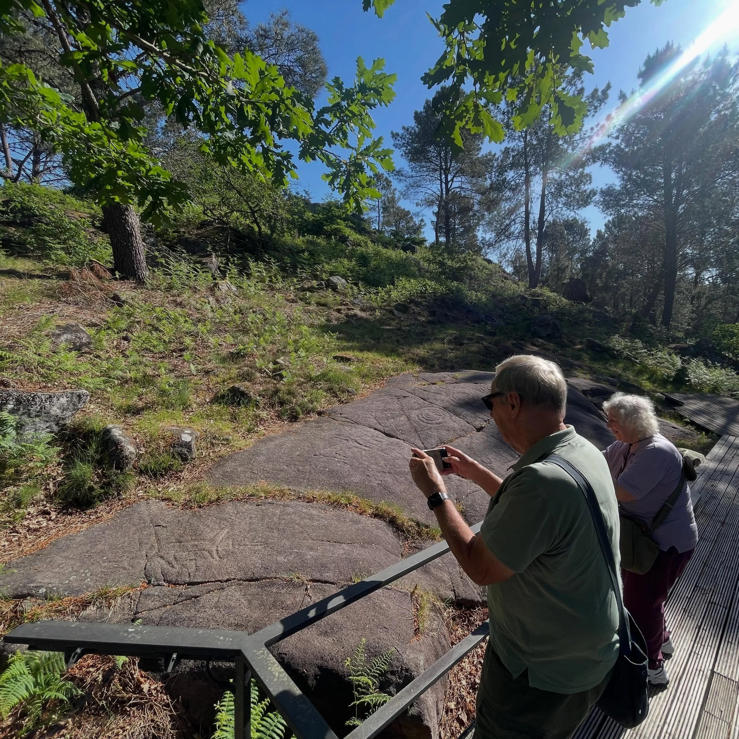 Circles of Light.  Neolithic to Bronze Age rock art.  Geometrics, animals, humans and weapons.  Candidate for UNESCO World Heritage, deservedly so. #rockart #ancientart #NorthernSpain #customtours #privatetour