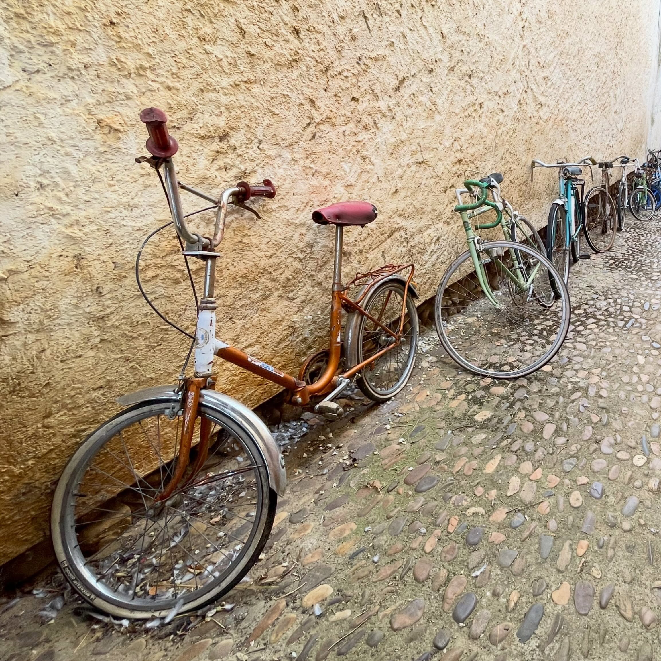 Classic Bikes.  Bicycles of yesteryear, caught my eye as these are the ones we rode around as kids.  #NorthernSpain #bicyclephotos #bicyclelover #localhistory #customtours