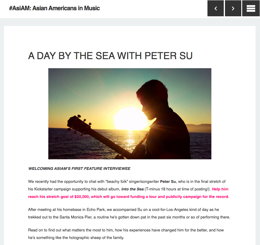 LA Music Blog "As I Am" In-Depth Interview