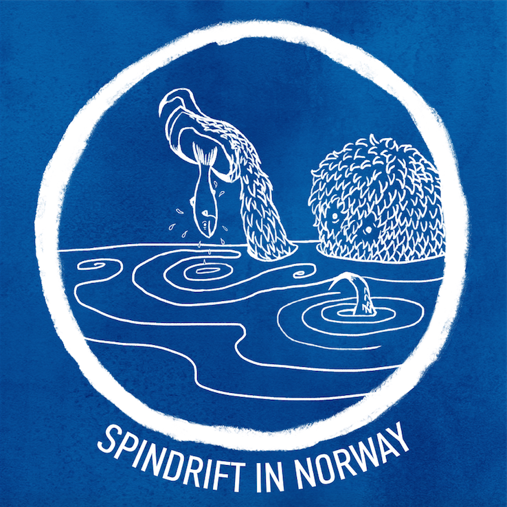 Spogo, our nykur/ näck/ näkki/ nøkk/ nekker water creature, with a local friend