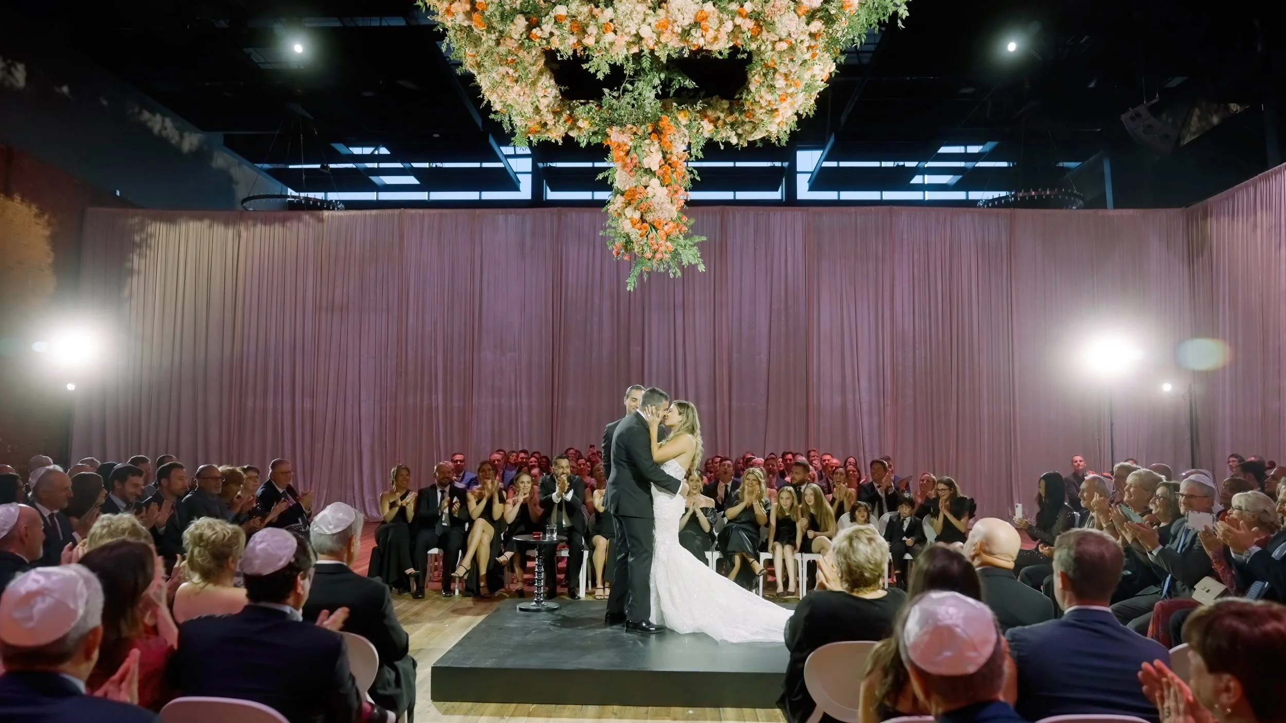 High Energy Wedding With Amazing Floating Chuppah At Armature Works Tampa, FL
