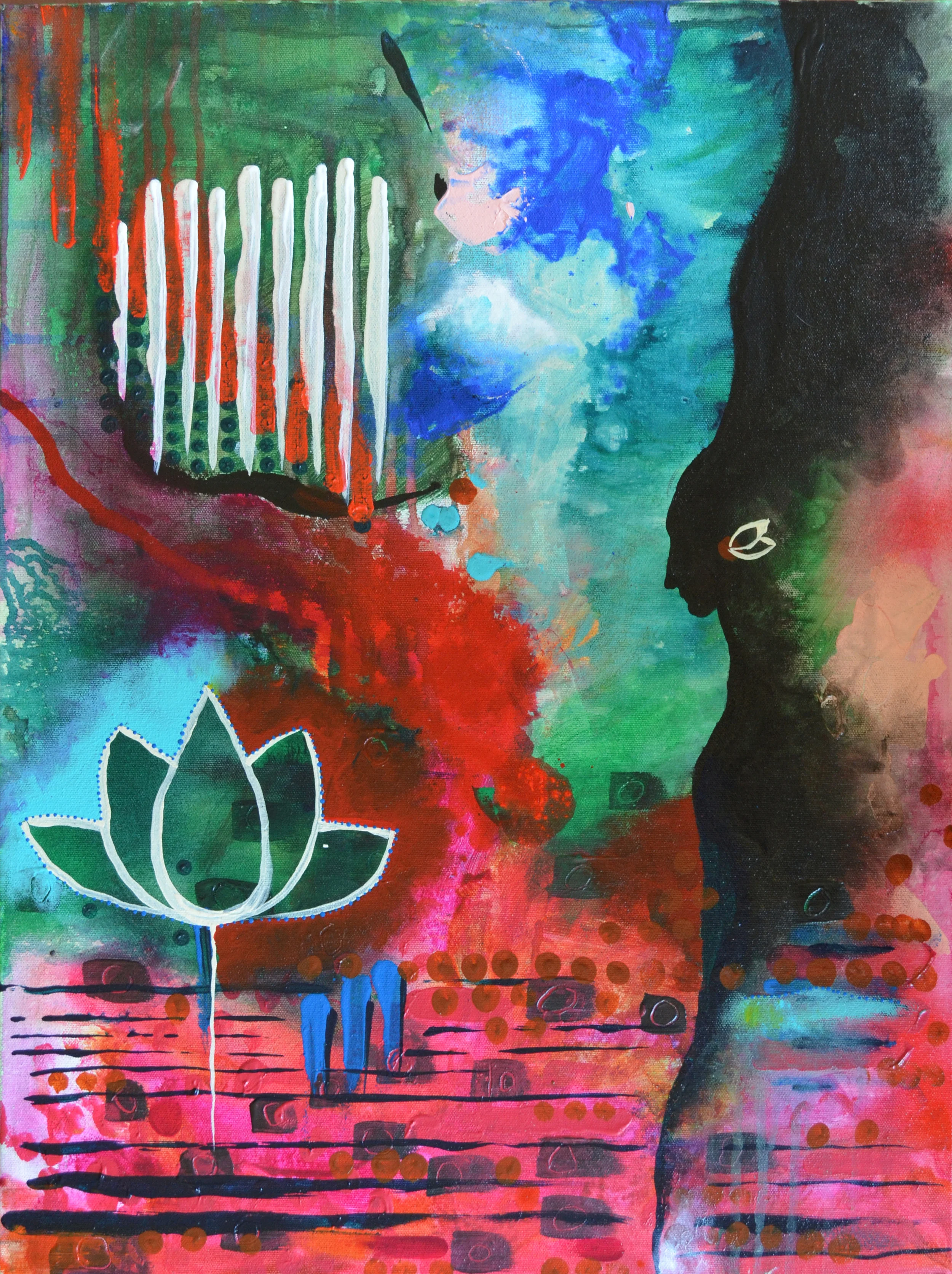 River Samsara | 18" x 22" acrylic on canvas