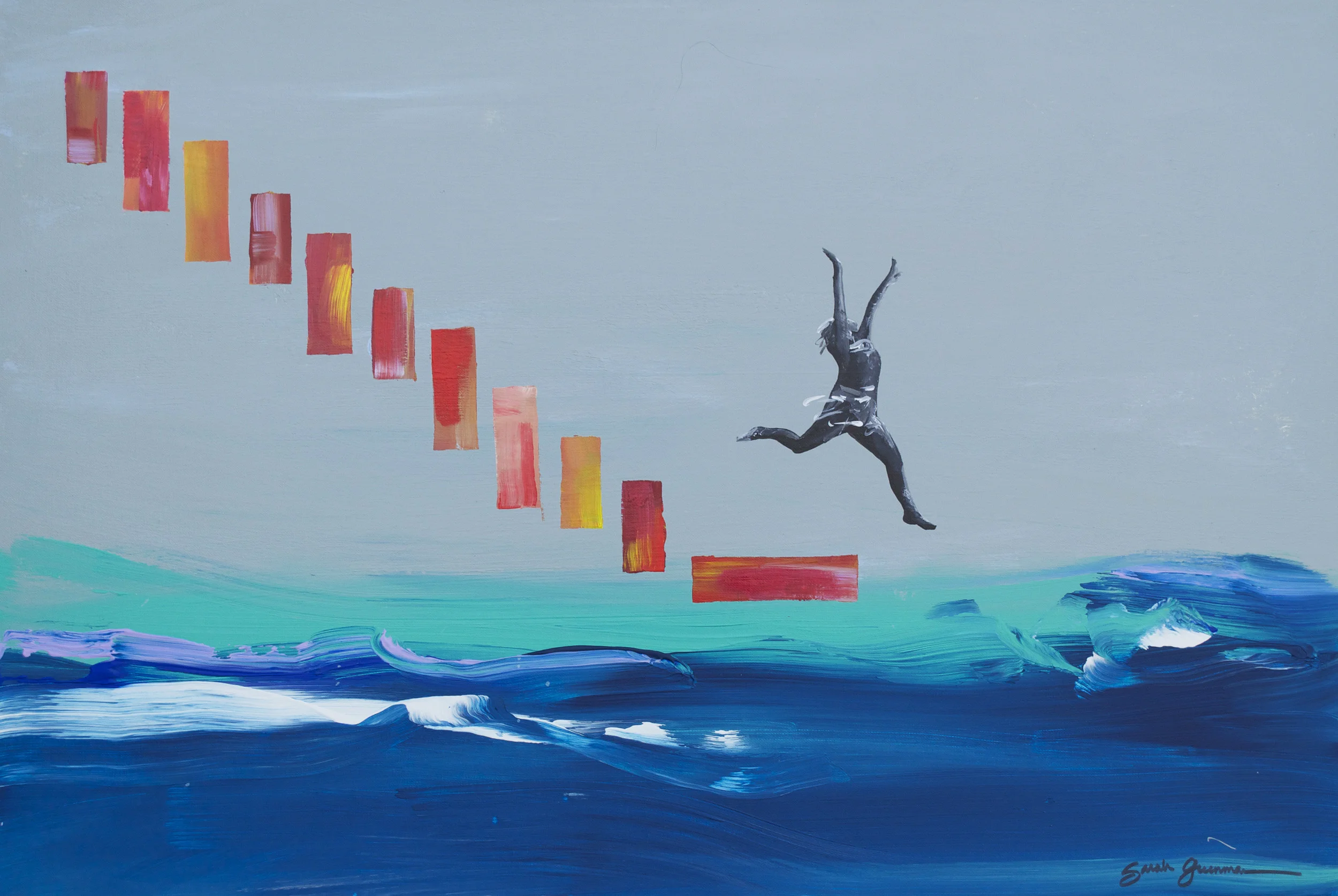 Leap | 36" x 24" acrylic on canvas