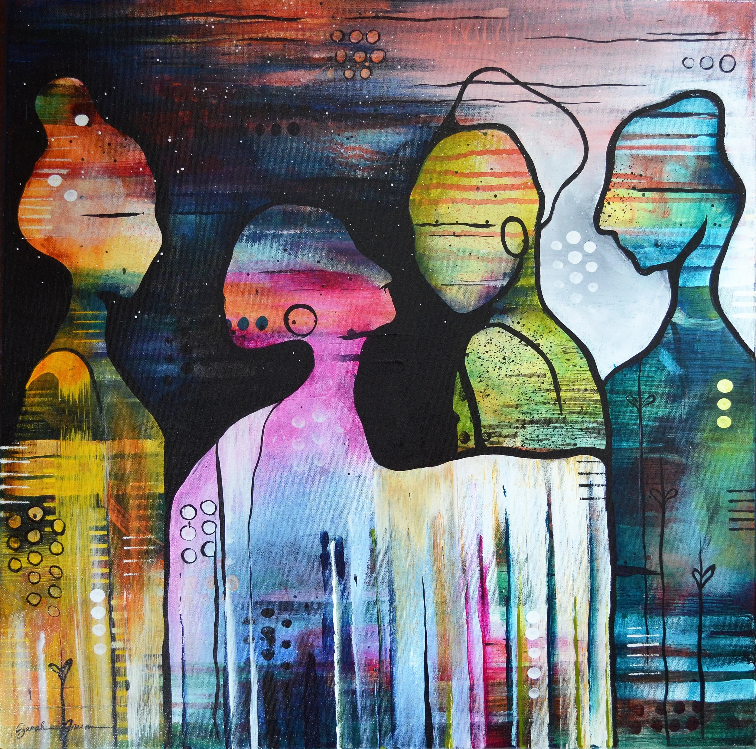 Uprising | 24 x 24 inch acrylic on canvas
