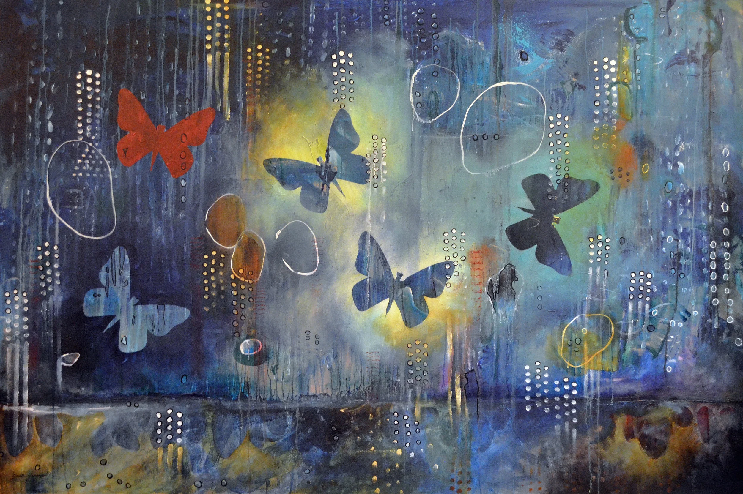 Flutter | 48 x 60 inch acrylic on canvas