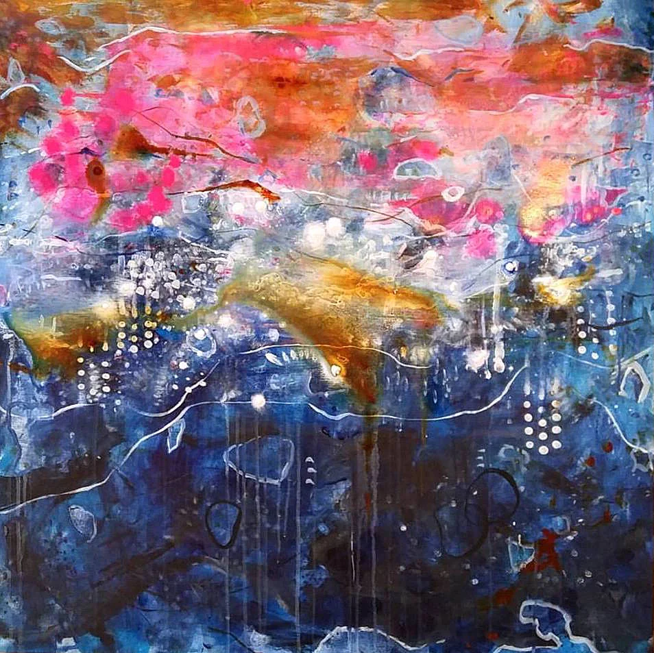 India | 36 x 36 acrylic on cavas