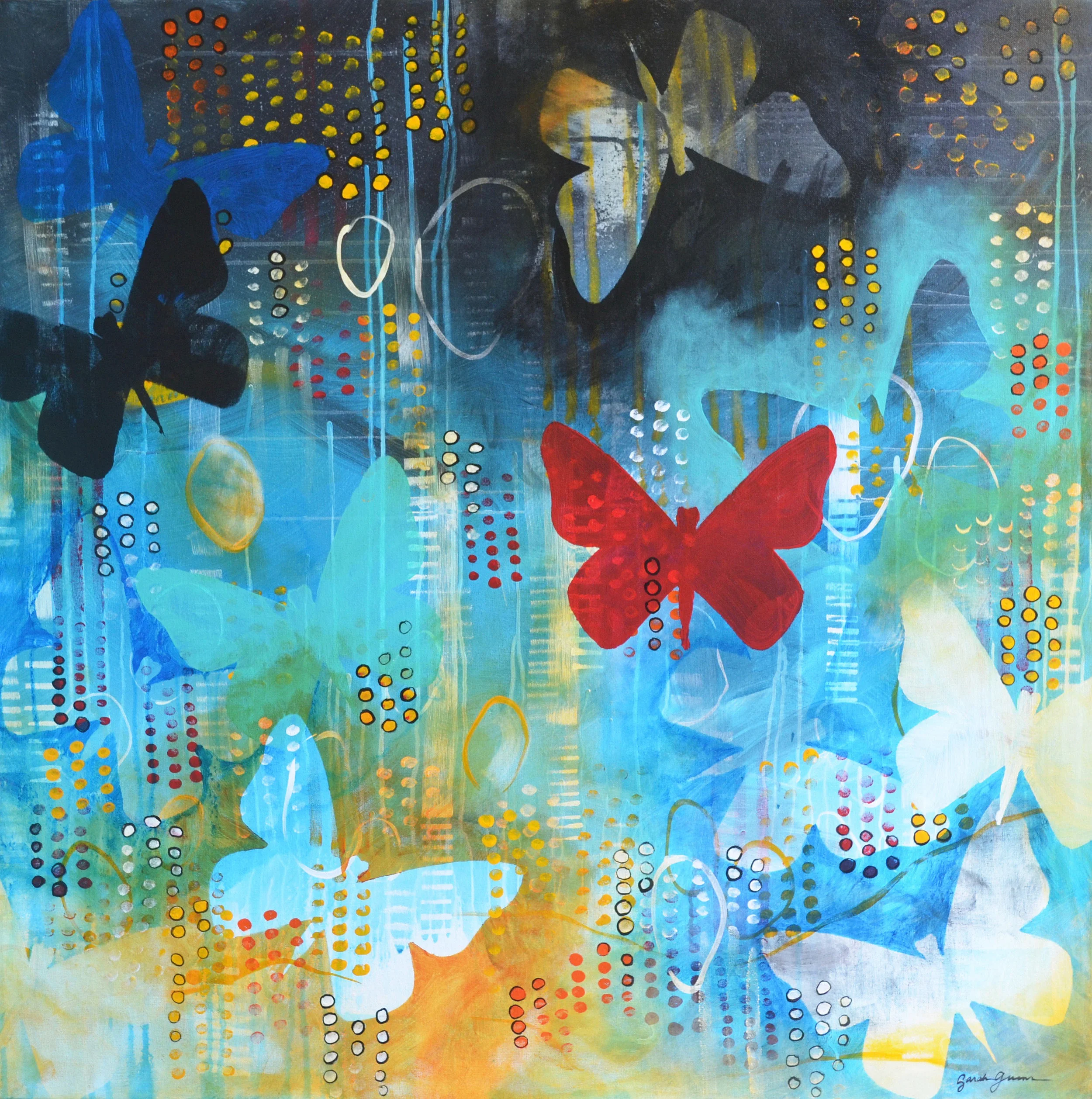 Fly | 36 x 36 inch acrylic on canvas