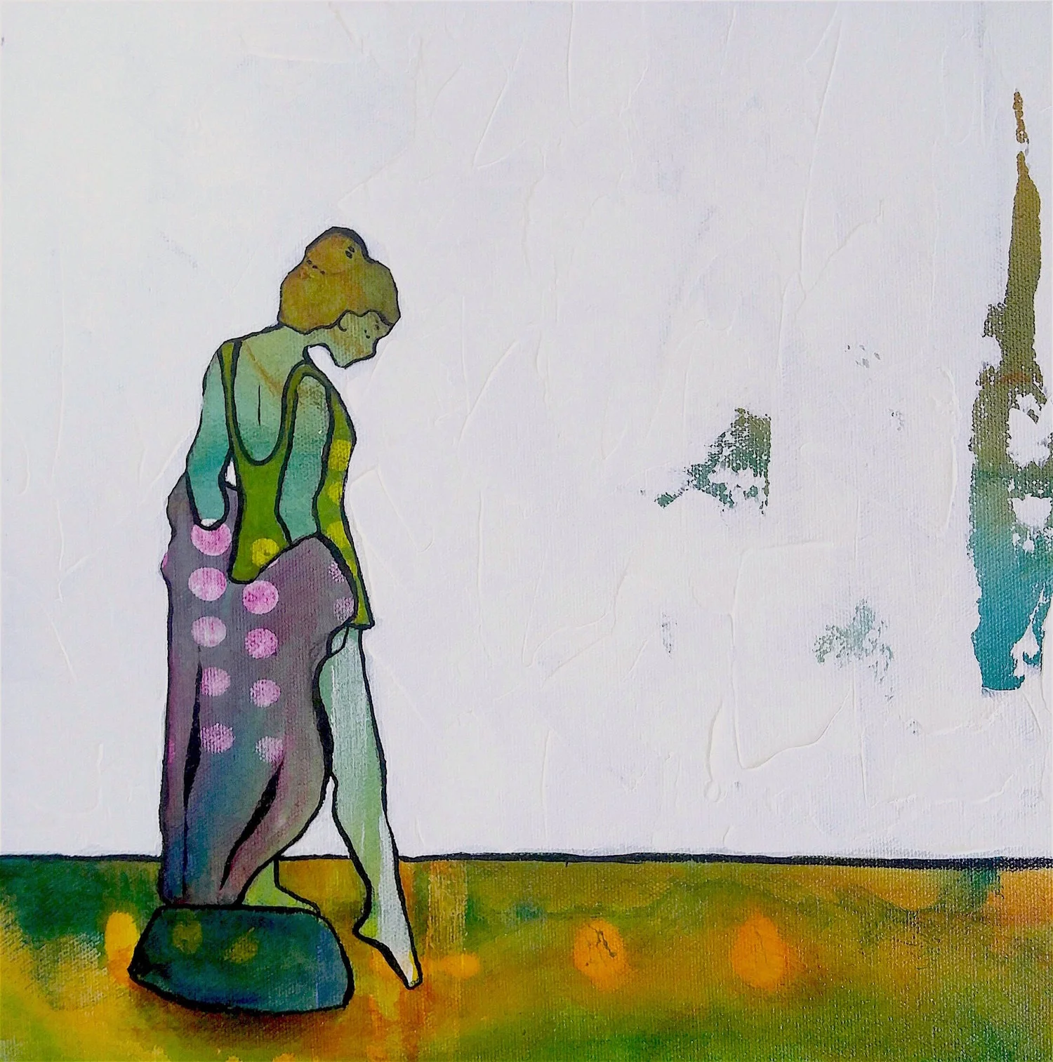 She Does As She Pleases | 12 x 12 inch acrylic on canvas