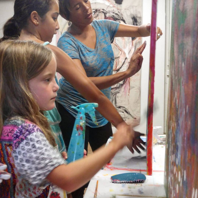 First Art Class in the New Studio
