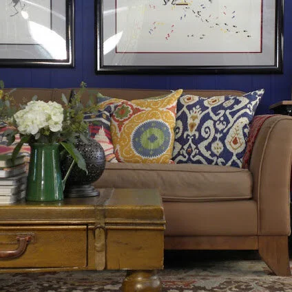 I painted my Living Room Cobalt Blue