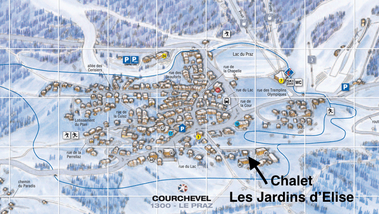 Location of the Chalet Les Jardins d'Elise