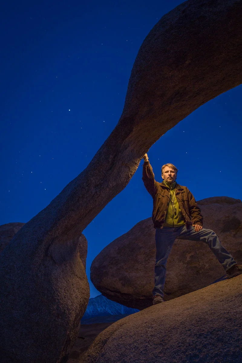 ISO 400, 4 seconds, f/4. Canon 6D, Tamron 15-30mm f2.8 lens. New moon, blue hour.
