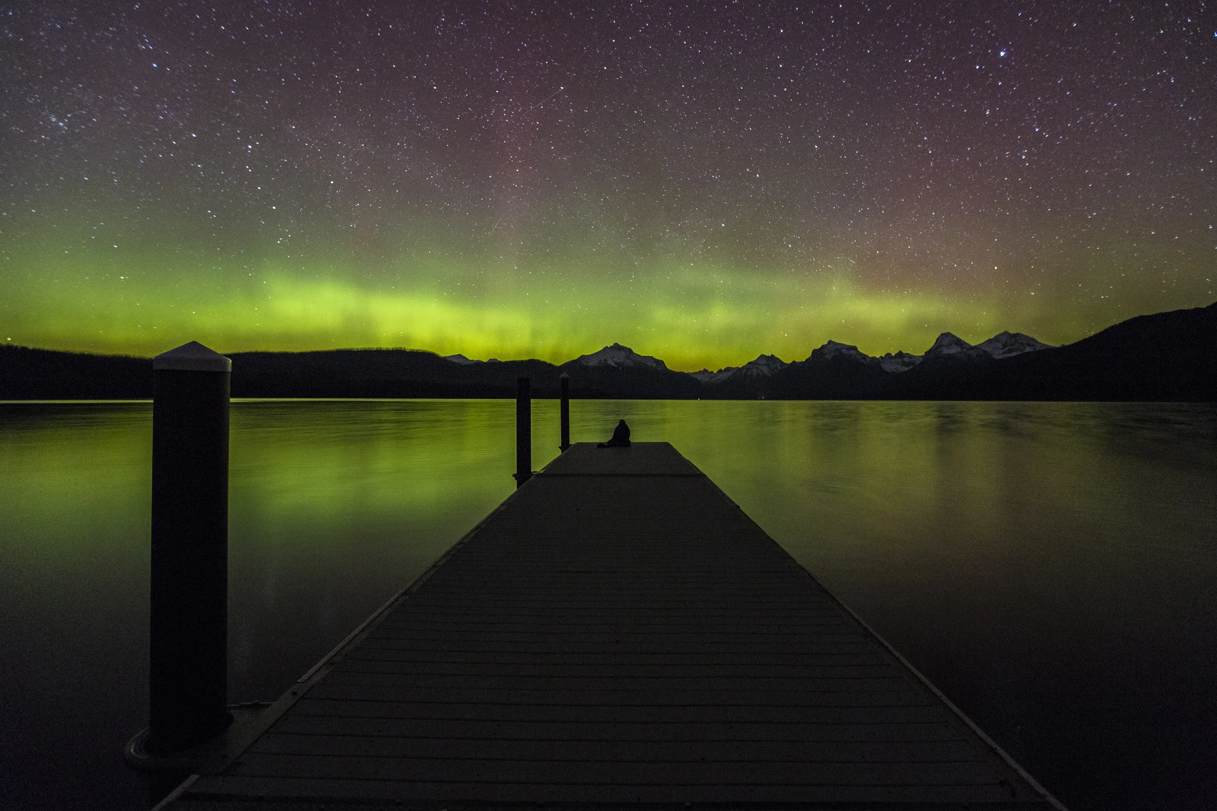 Aurora Borealis at Glacier National Park. NPS Photo by Jacob W. Frank.