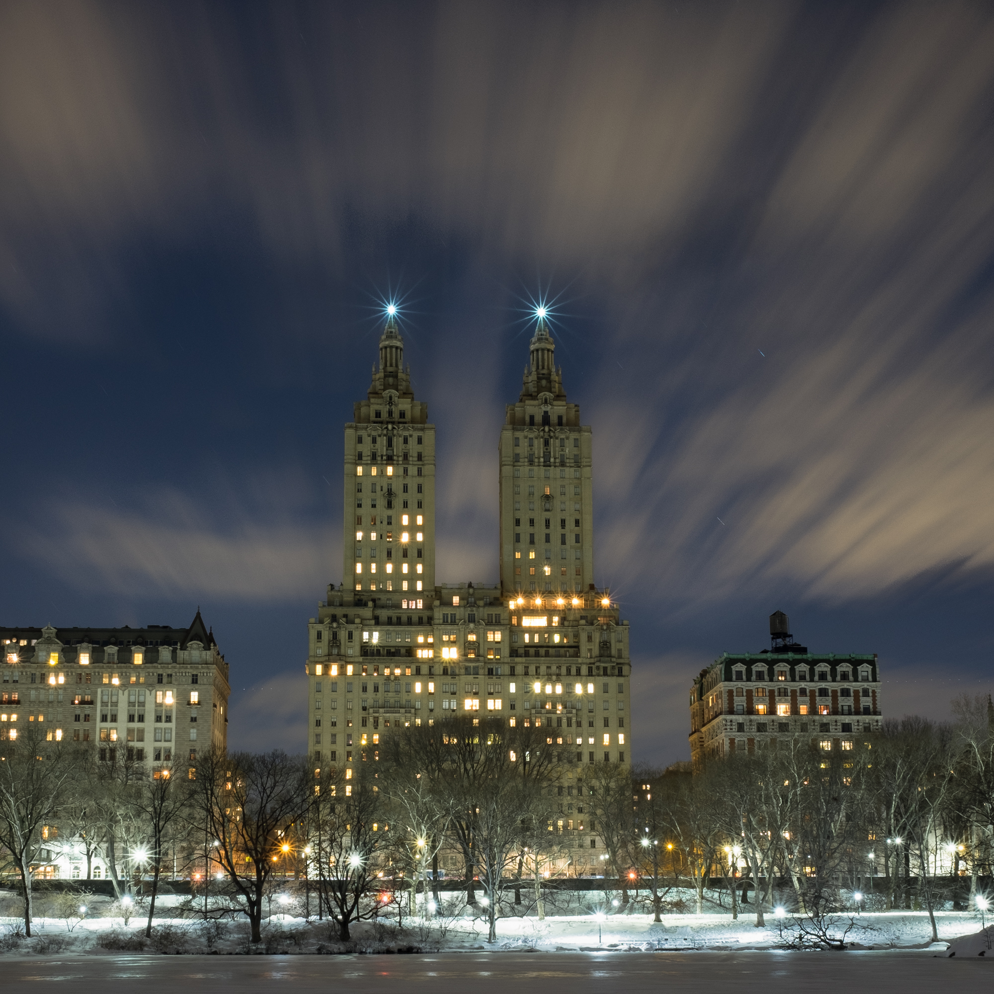 I went out to Central Park with Chris Nicholson last year after the NYC blizzard. It was hard to find many snow scenes that weren’t walked through but I loved this classic shot of the San Remo building reinterpreted with the trodden snow, blowing clouds and city night lights. And we were both home in plenty of time to get a full night's sleep!