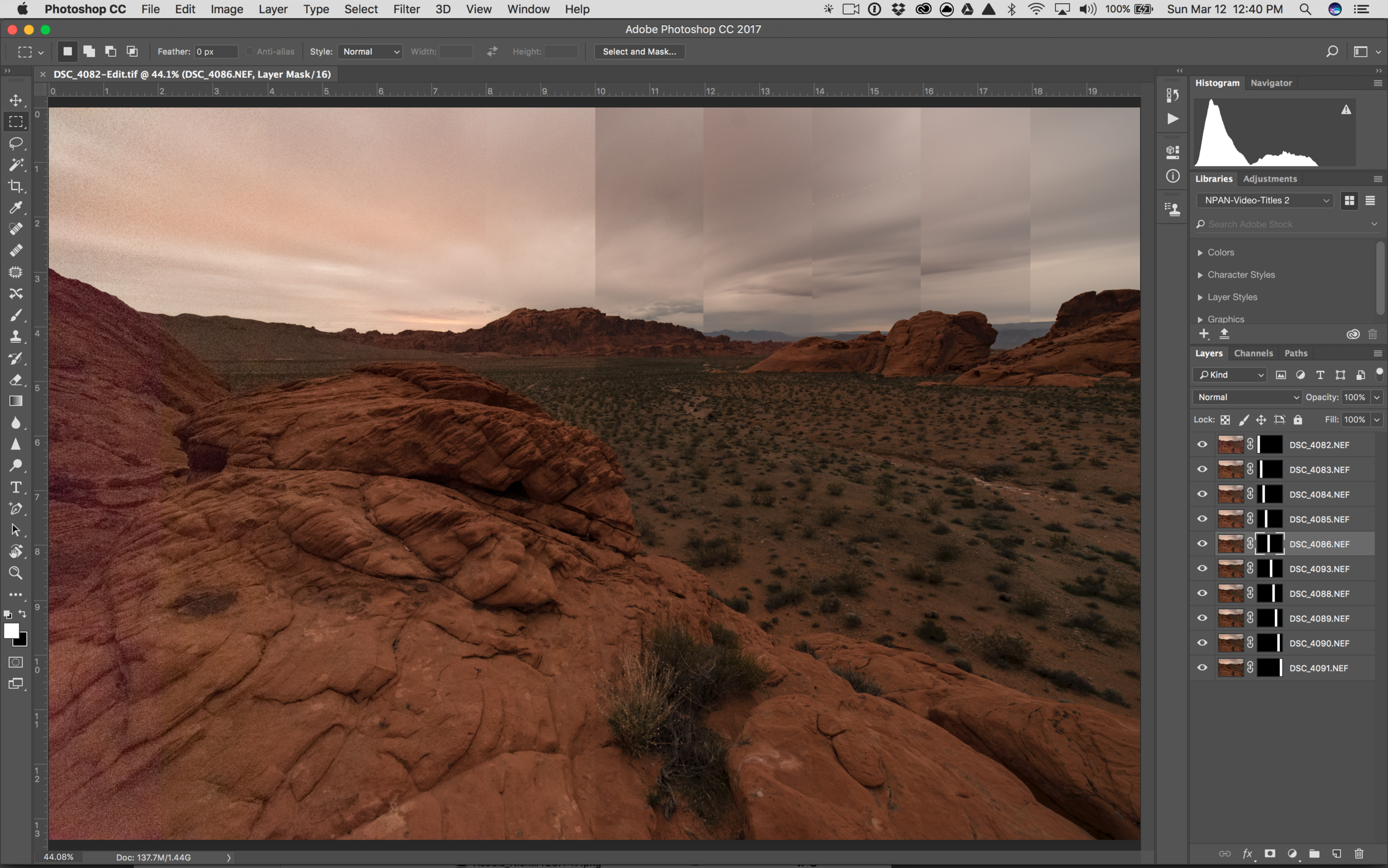 Figure 6. Finished PSD with layer masks.