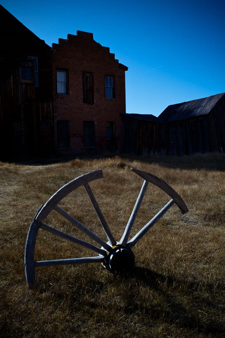 Bodie Ghost Town, California. 15 minutes, f/8, ISO 100. Canon 5D Mark II , Nikon 28mm f/3.5 PC lens.