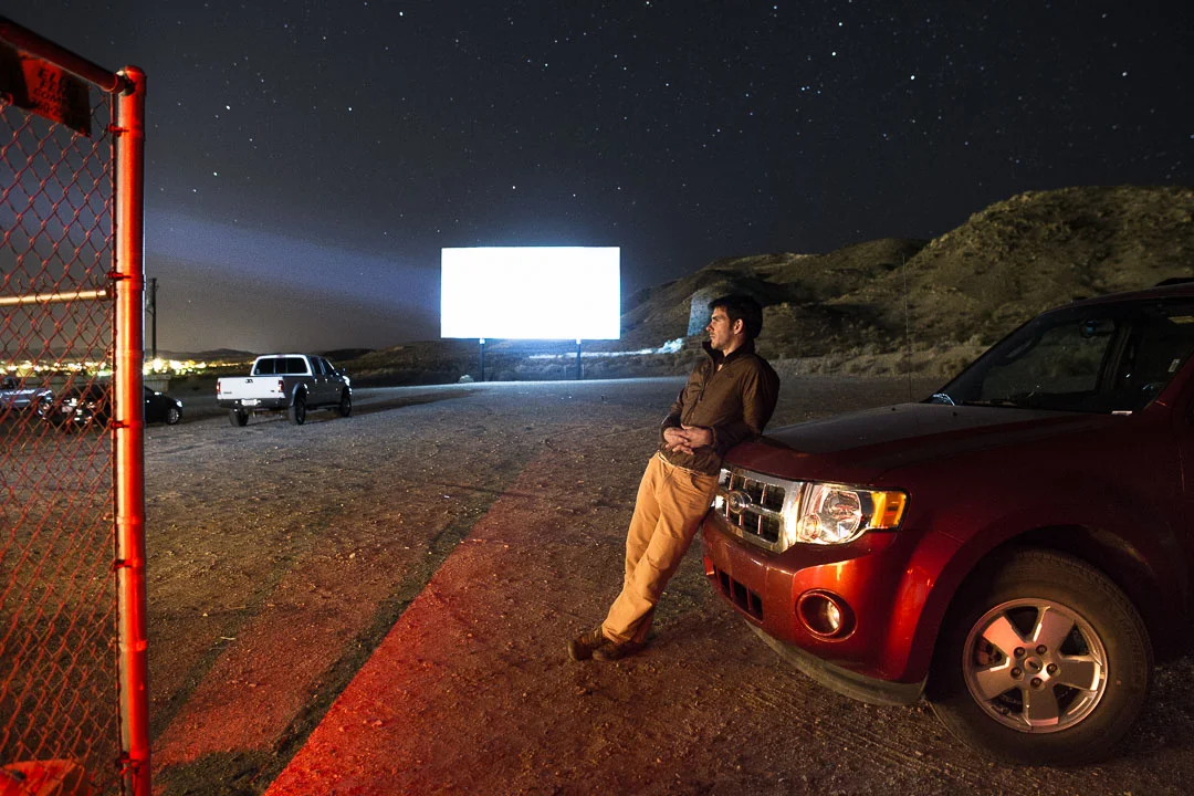 “Barstow Drive-In.” 4 seconds, f/8, ISO 6400. Canon EOS 6D , Nikon 28mm f/3.5 PC lens.