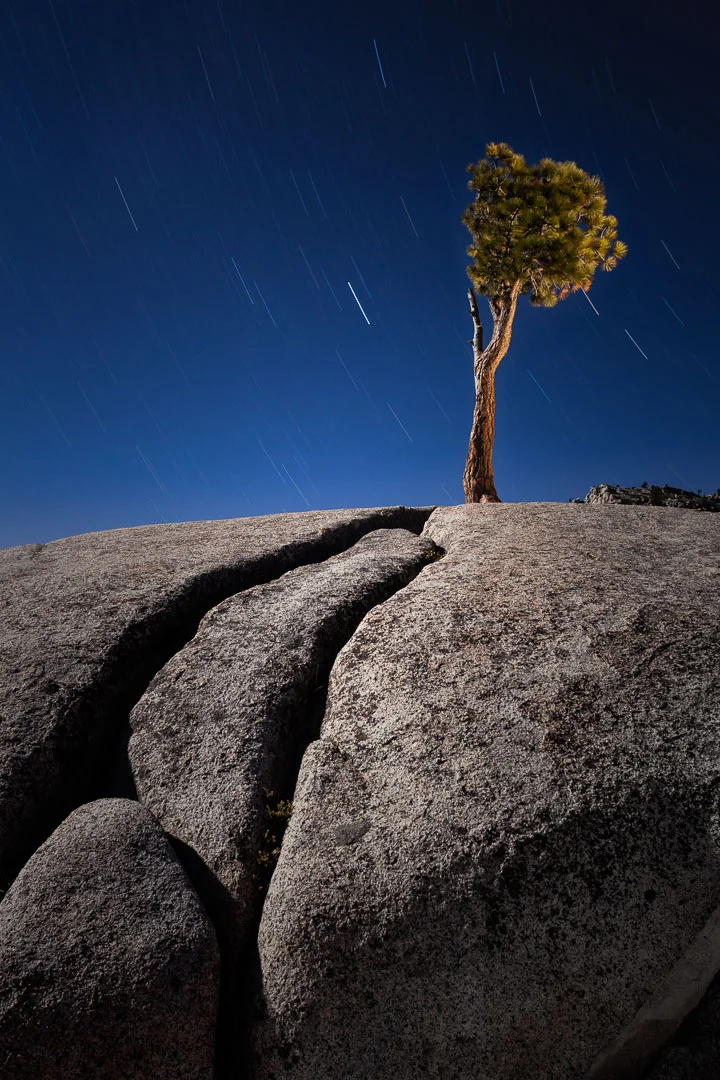 Olmsted Point, Yosemite National Park, California. 15 minutes, f/16, ISO 400. Canon 5D Mark II , Nikon 28mm f/3.5 PC lens.