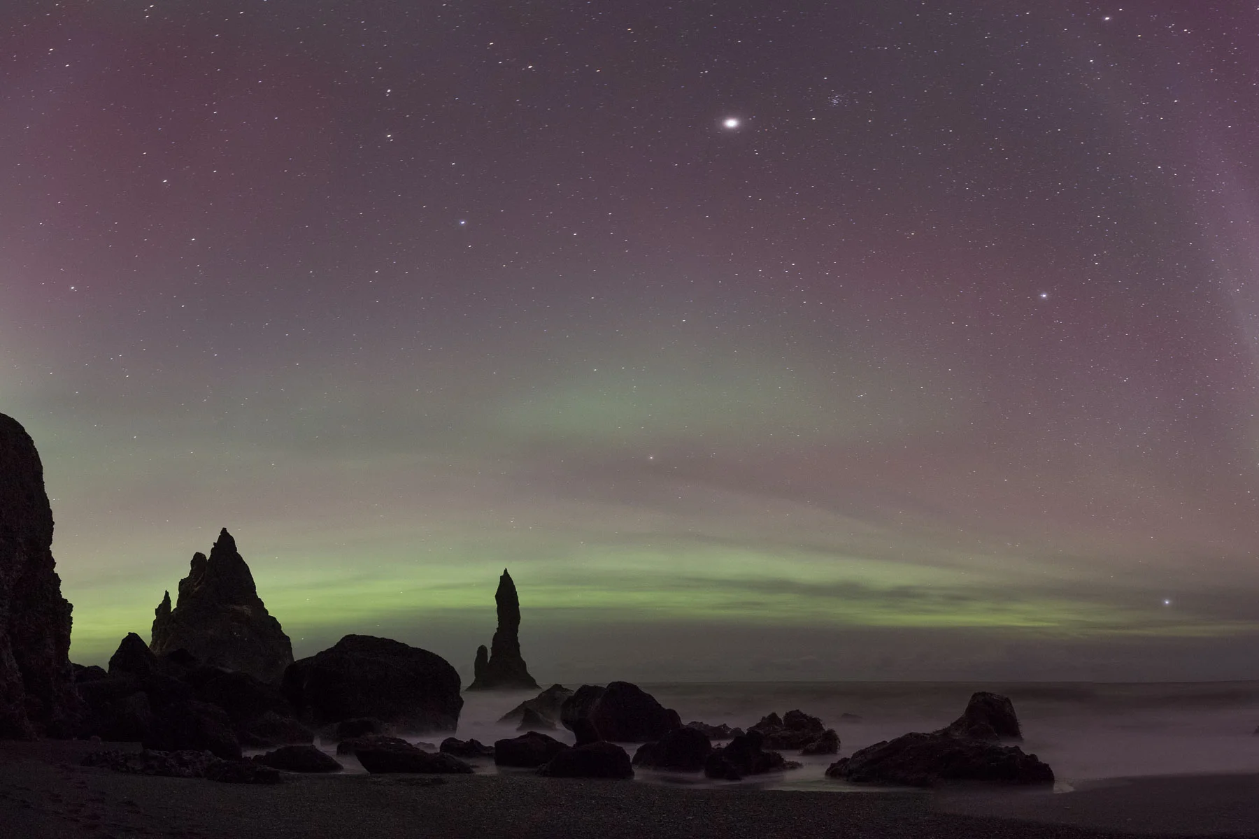 Four-frame panorama shot at 20 seconds, f/4, ISO 6400. Nikon D750 with a 24mm lens. © Lance Keimig.