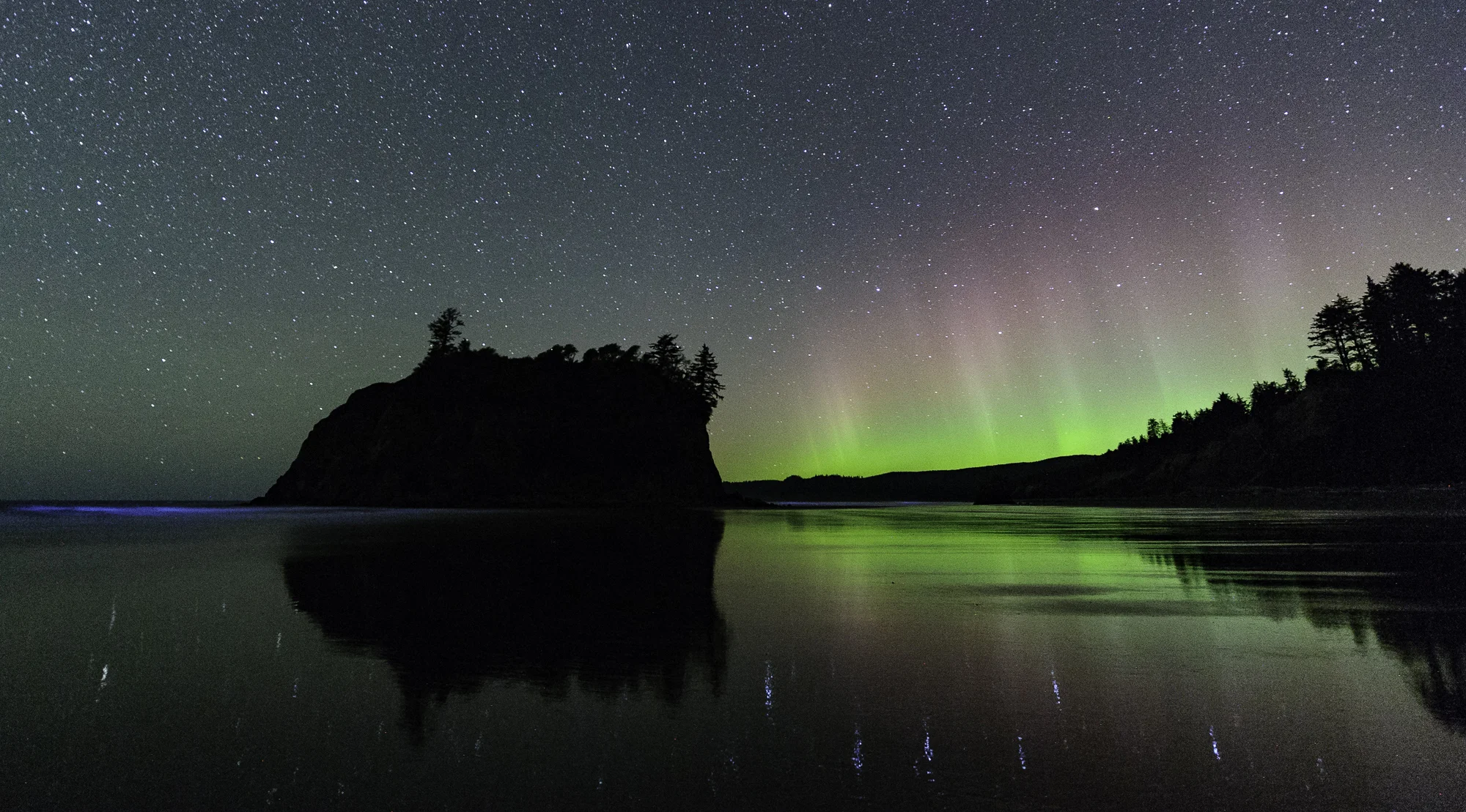 Olympic National Park, Washington. Nikon D3s, 15mm Zeiss Distagon f/2.8 lens. 30 seconds, f/2.8, ISO 8000.