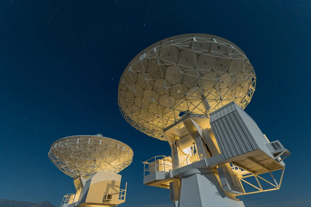 Owens Valley Radio Observatory, California. This image was shot at the D850's native ISO of 64 to test the dynamic range of the sensor in a real-world situation. The scene was exposed for the maximum possible exposure without significant clipping of the brightest highlights, to determine if there would be adequate shadow detail while preserving highlight detail. Neither the camera’s histogram, blinking highlight indicator, nor zebra stripes indicated clipping, but highlight detail just exceeds the capability of an Adobe RGB display. Slightly less exposure would be preferable, especially considering that there is plenty of room on the left side of the histogram for compromise. Unfortunately, I was unable to do comparison shots with the other cameras at this location. In a nutshell: the dynamic range of this camera at native ISO is incredible. Nikon D850, Irix 15mm f/2.4 Blackstone lens. 30 seconds, f/3.2, ISO 64.