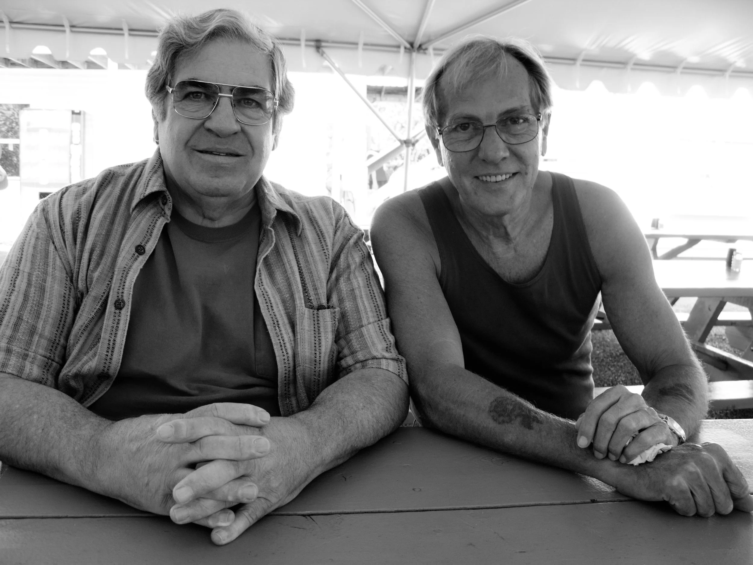 Two masters of the darkroom: Paul Caponigro (left) and George Tice.