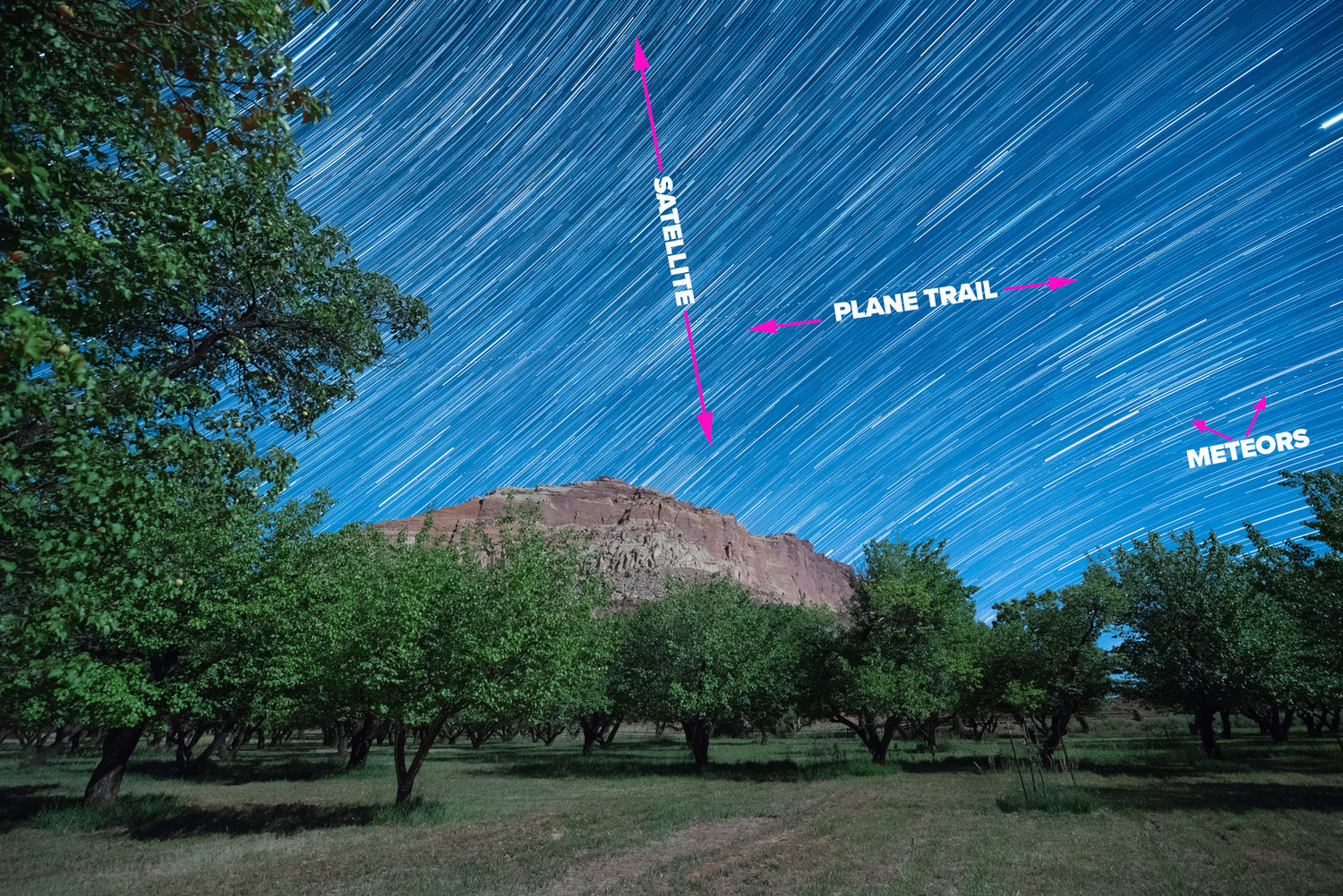 How to tell the Difference Between Planes, Satellites and Meteors —  National Parks at Night