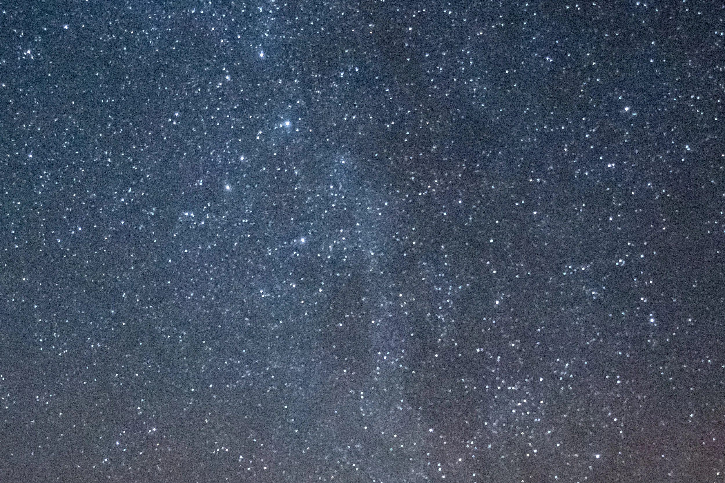 100 percent view from a7R III. 6 seconds, f/2.8, ISO 25,600.