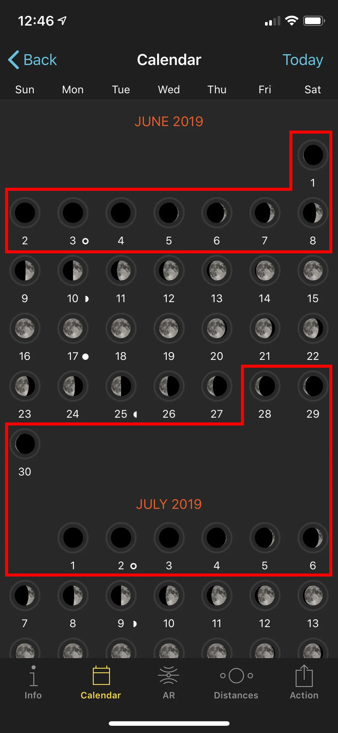 For ideal lack-of-light conditions, consider shooting during the few days before and after new moon.
