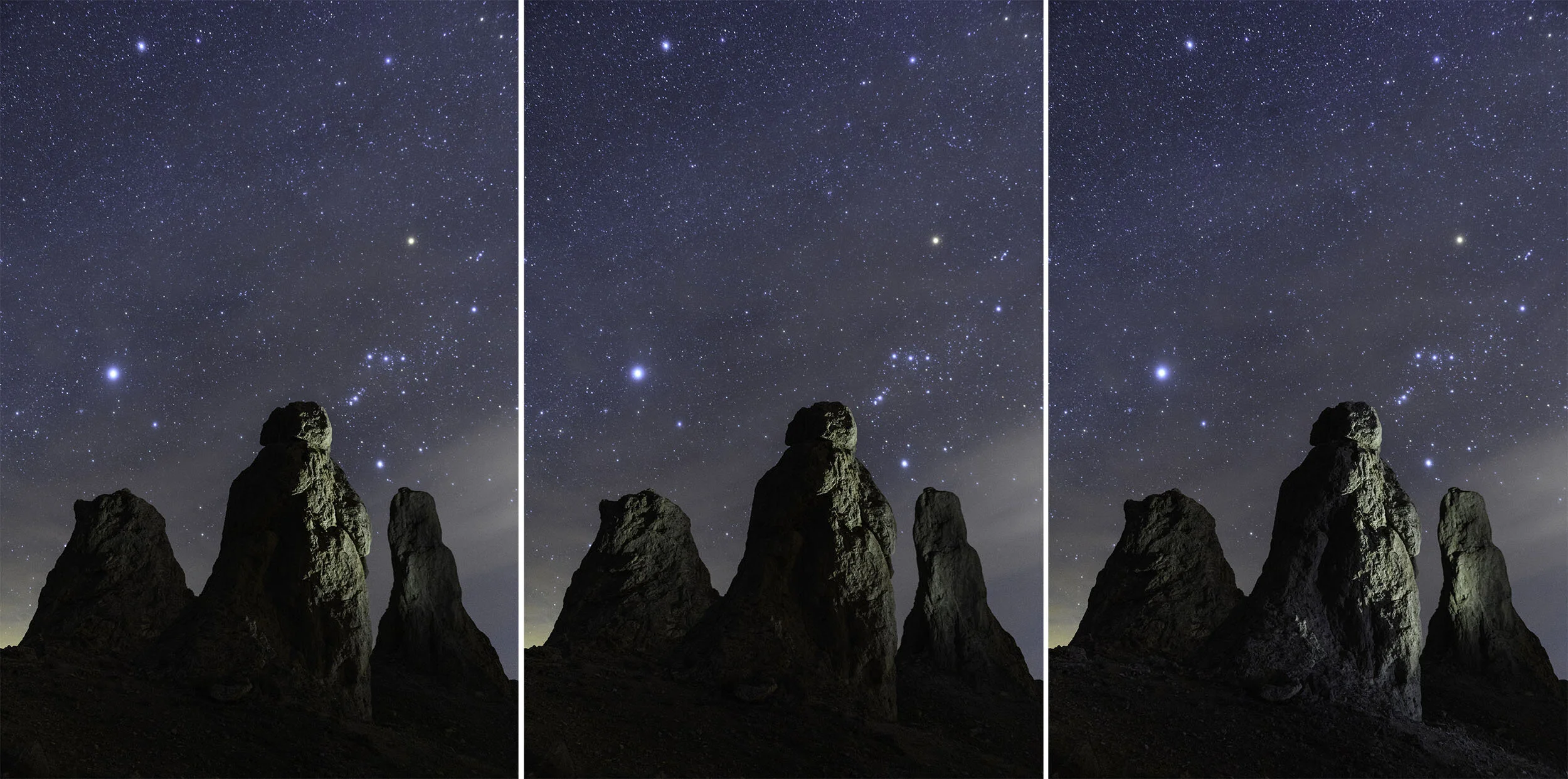 Figure 2. Different light painting trials (all of them failures—albeit positive failures, because they led to something that worked).