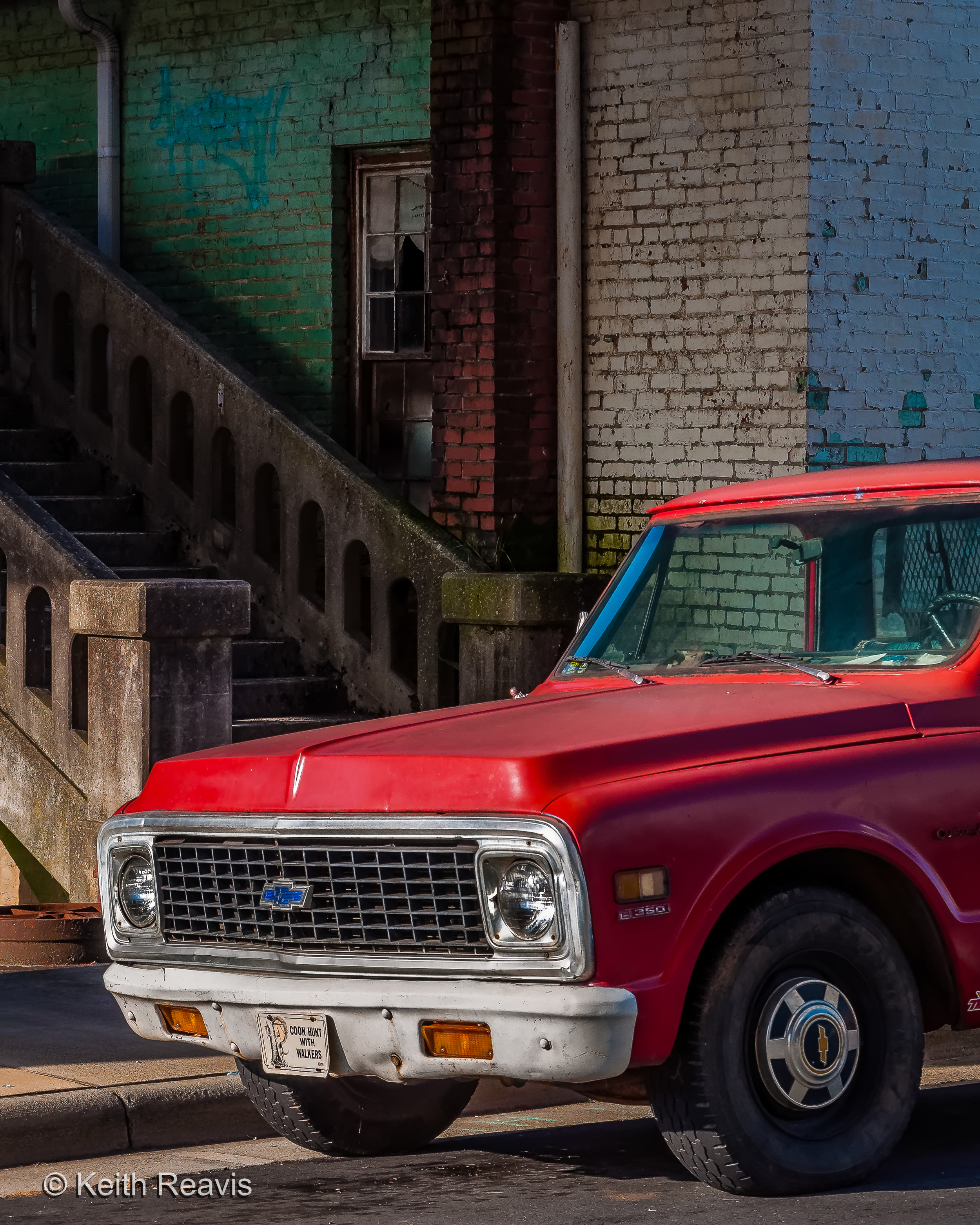 Red Truck, Steps Going To.....