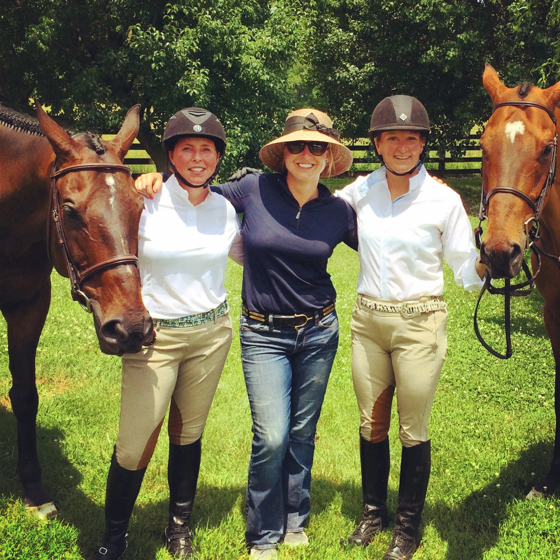 Enjoying a beautiful show day @ Brownland farm franklin, Tn. Karen Herringdon & Gus. Trainer Clair. Karen Howerton and Conner. 