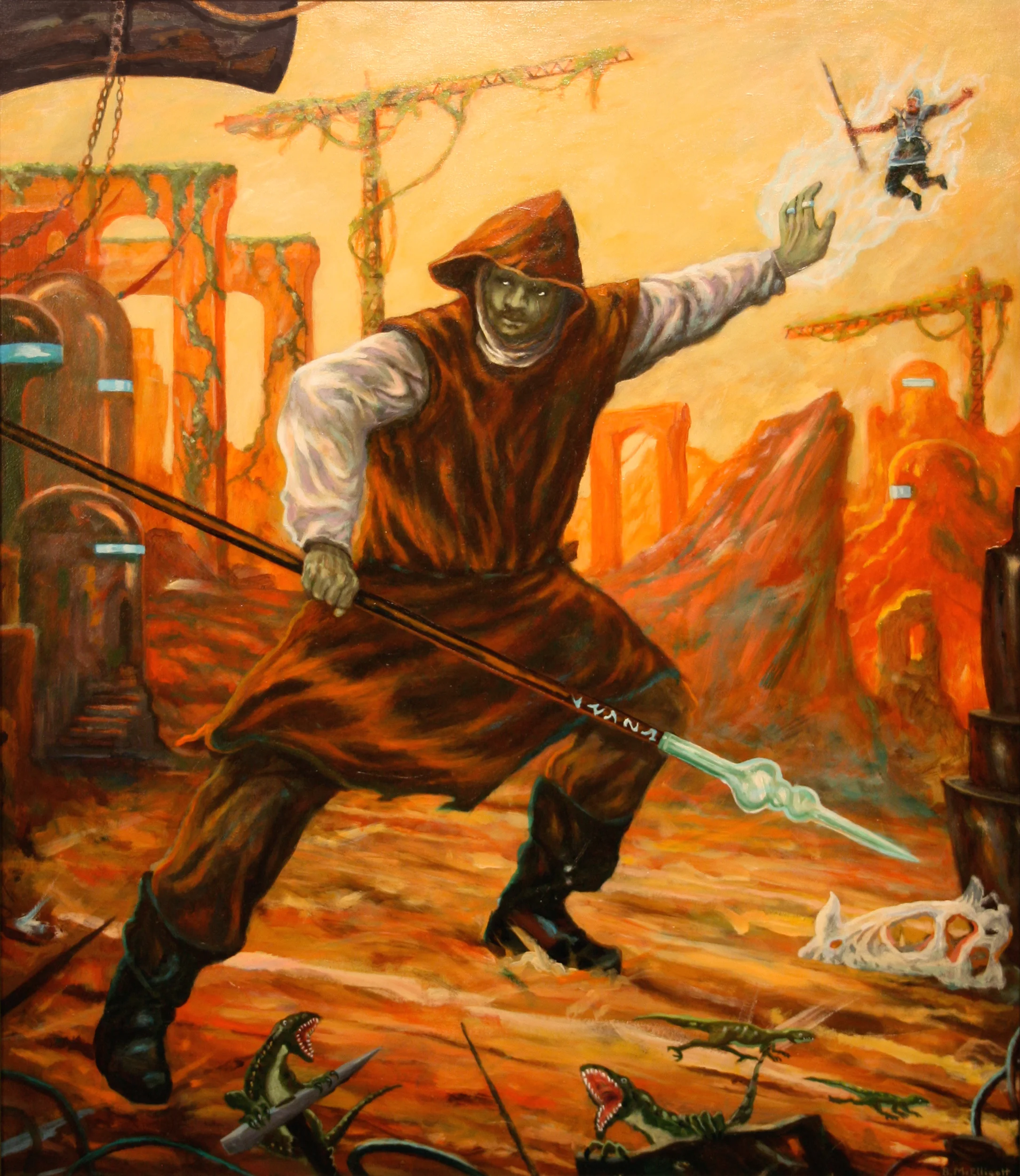 Magic in the Ruins, oil on board, 36" x 24"