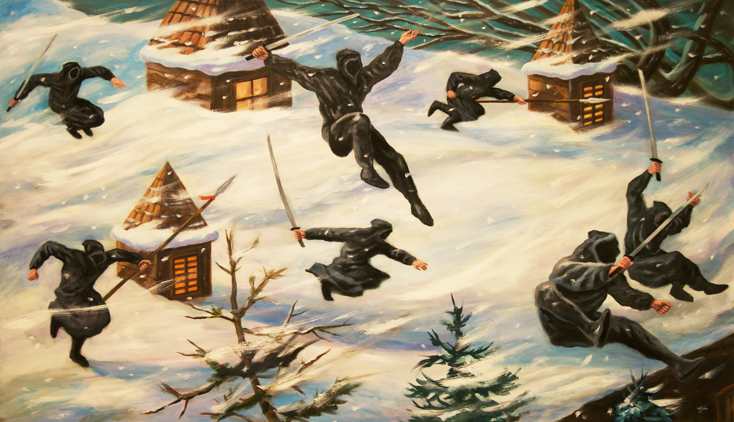 Mom, there are ninjas on the roof