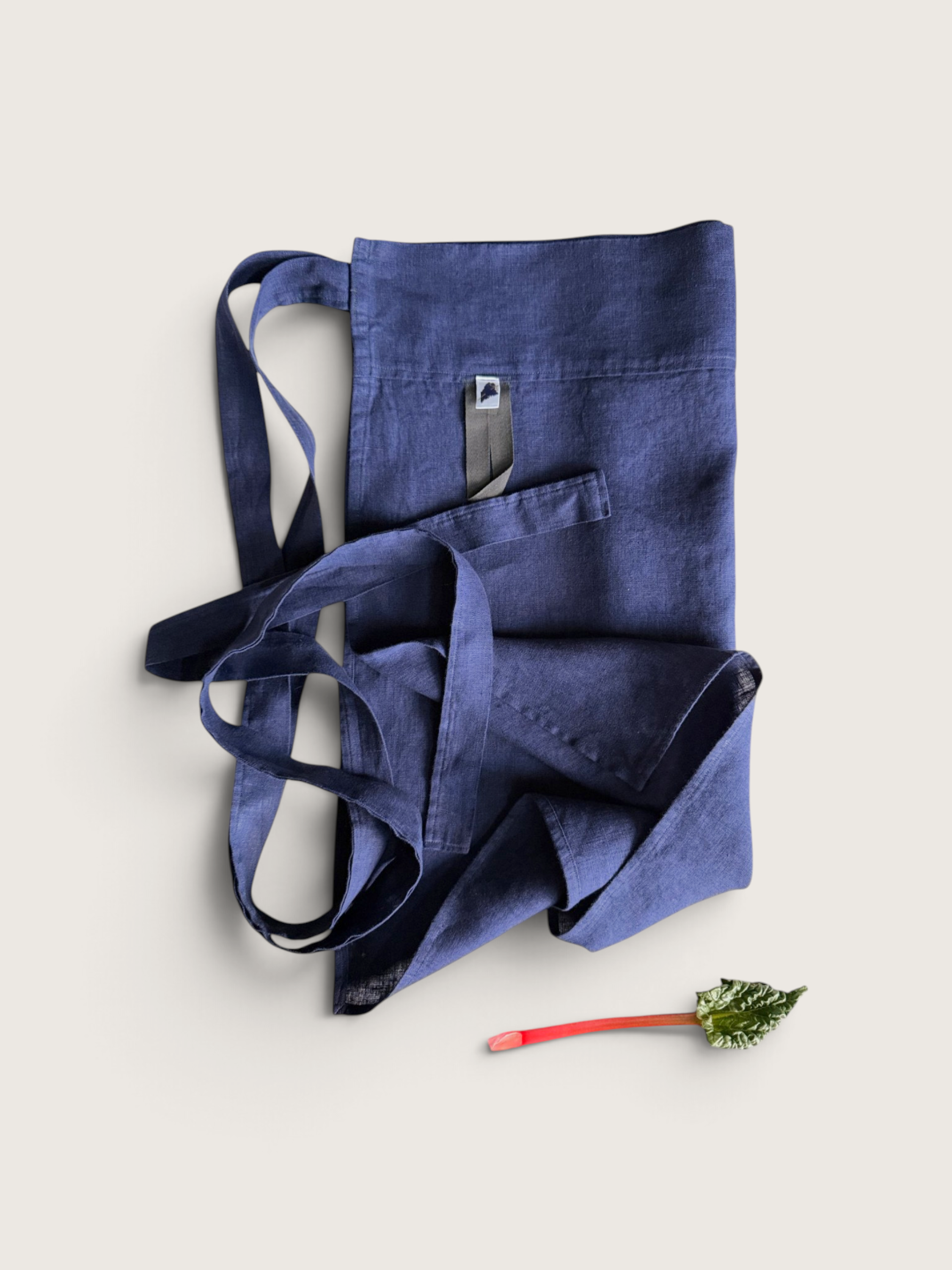 Blueberry Half Cafe Apron • 100% Linen