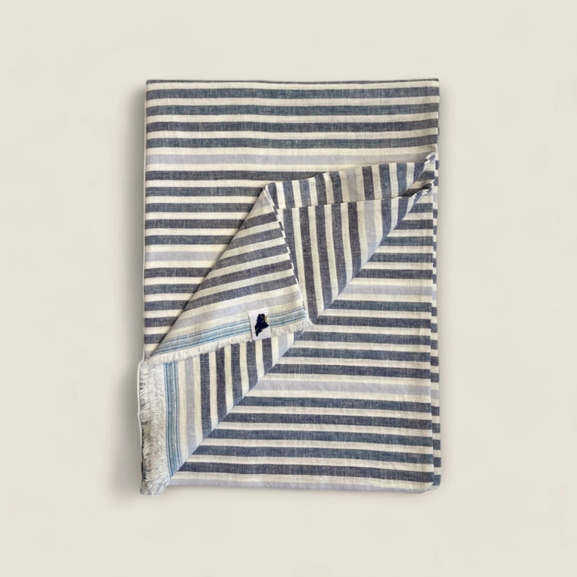 Blue Pinstripe Linen Pillowcases • Limited Small Batch — Amphitrite Studio