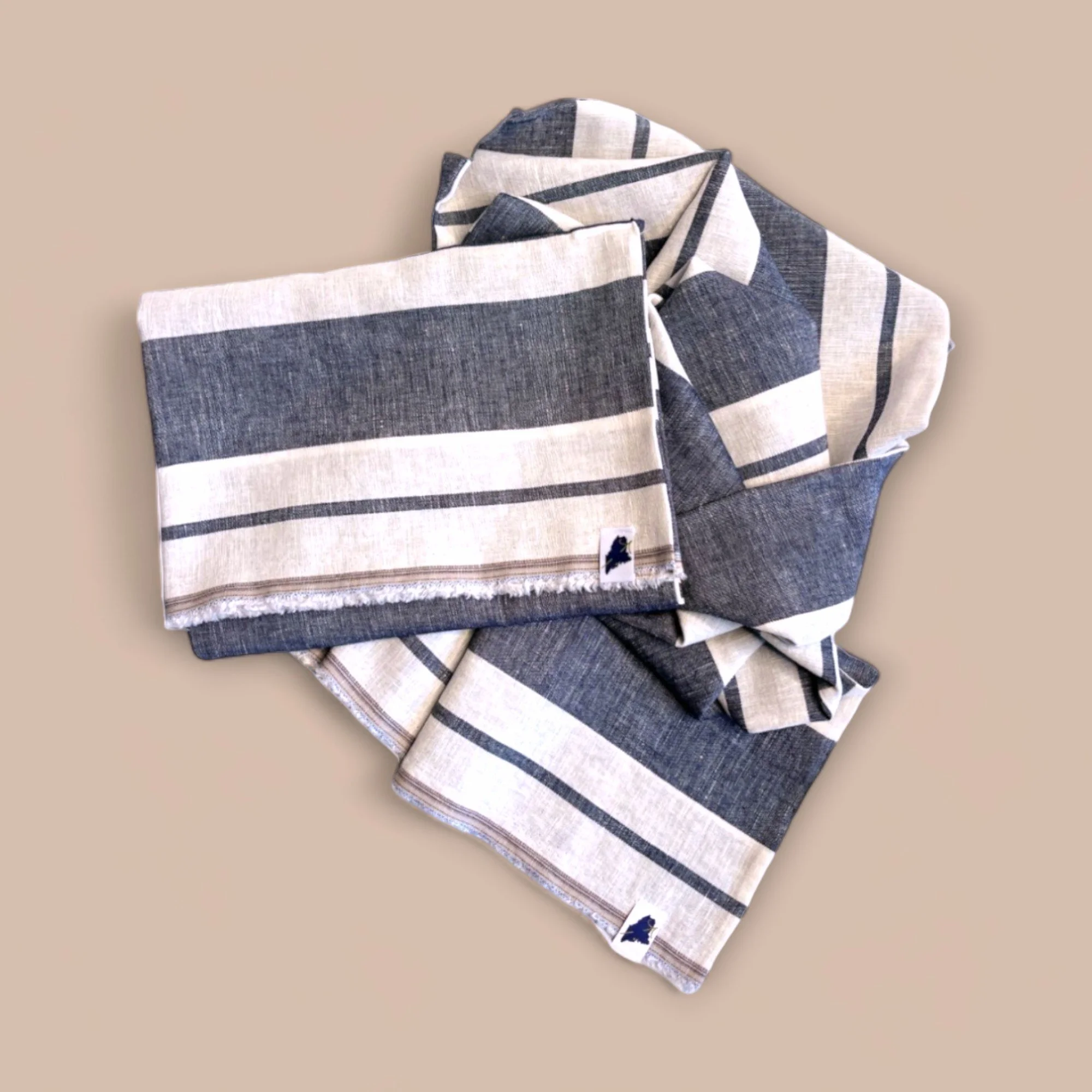 Blue Pinstripe Linen Pillowcases • Limited Small Batch — Amphitrite Studio