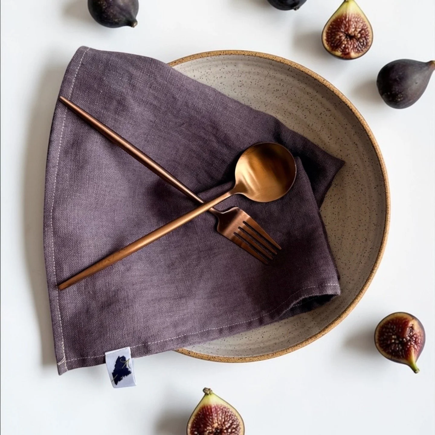 🧺 Meet the new Spring &amp; Summer color additions to the linen napkin lineup... Fig, Peony, Sea Glass, Maple &amp; Hydrangea. Small batch crafted so quantities are limited, shop today! (link in bio)